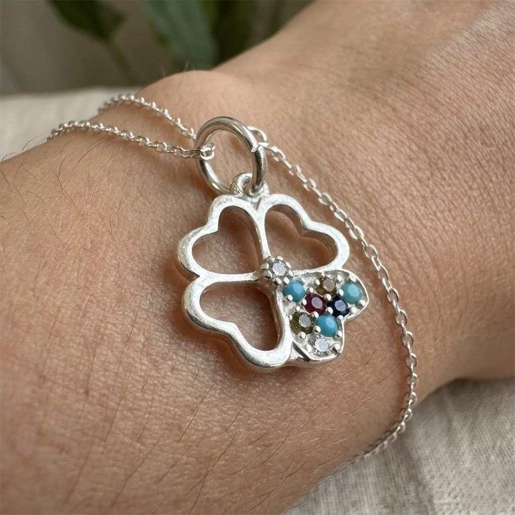 Pandantiv Argint 925, Jolie Silver Trifoi Minizirconii, 0.67 g, Multicolor