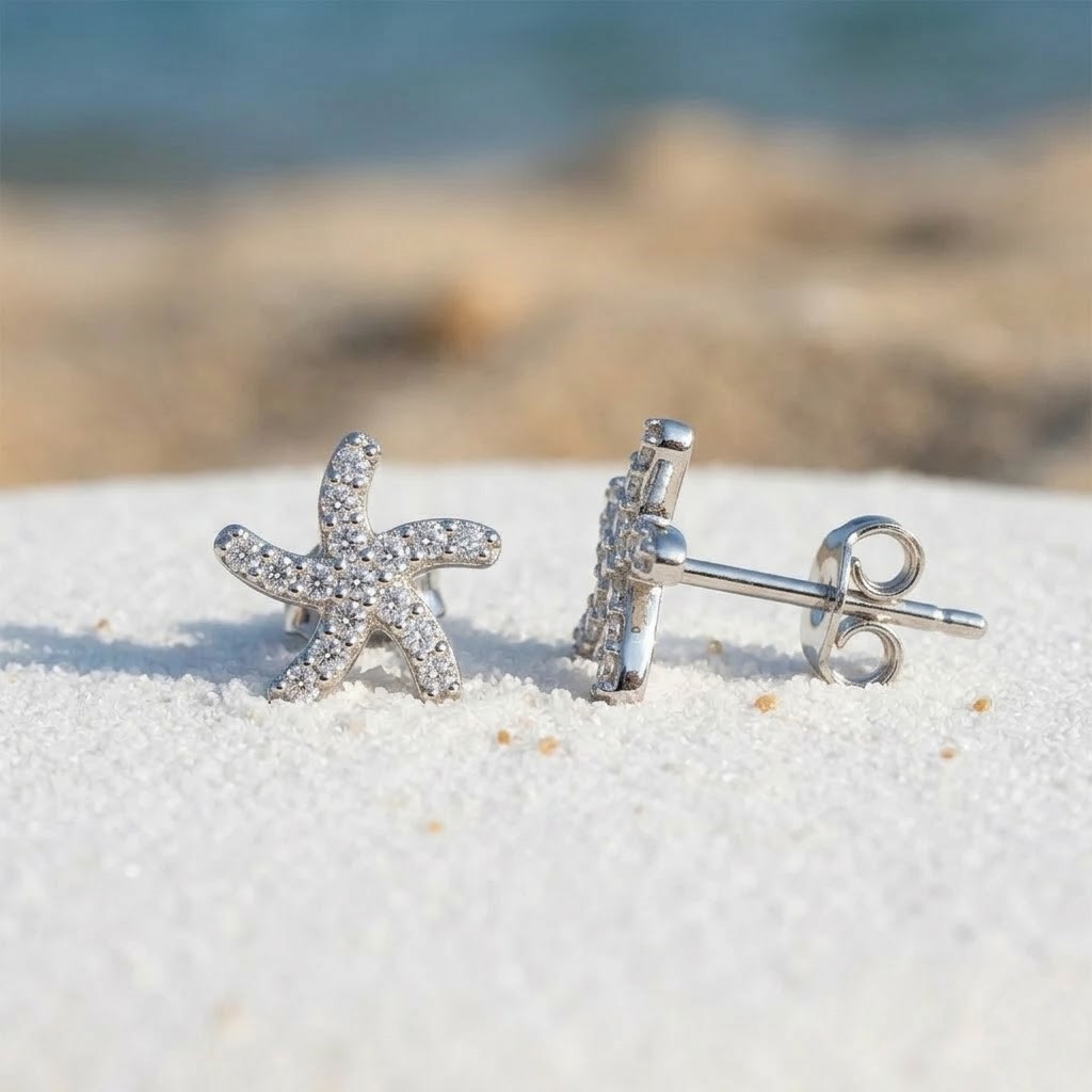 Cercei din Argint 925, Jolie Silver, Stea de Mare, 0.92 g