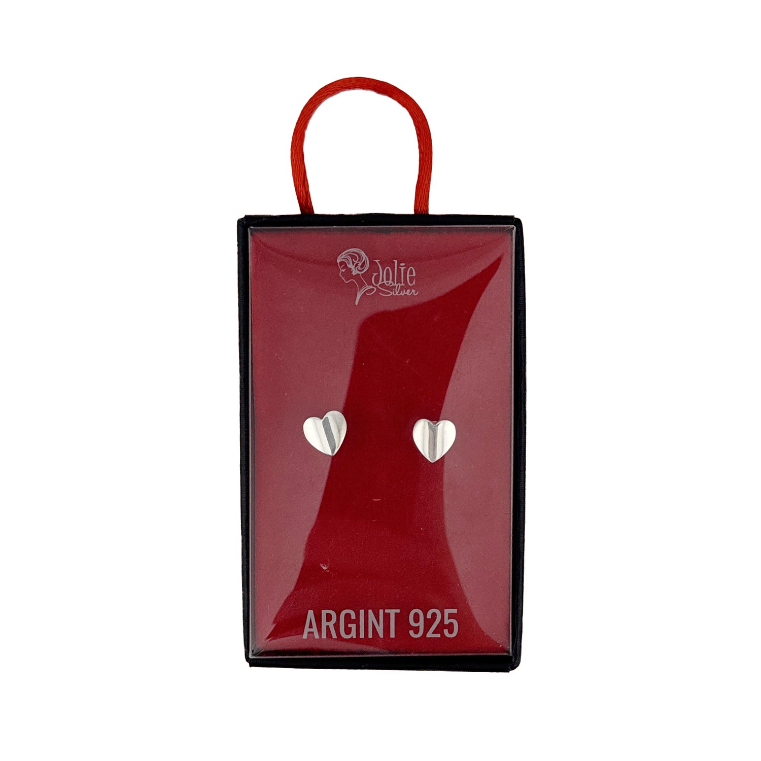 Cercei din Argint 925, Jolie Silver, pentru Dama, Model Inima, 1.27 g, Design Elegant si Romantic, Argintiu