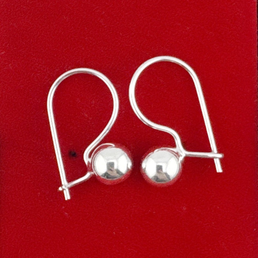 Cercei din Argint 925, Jolie Silver, pentru Dama, Model Tortita cu Bila, 1.8 g, Design Delicat si Romantic, Argintiu