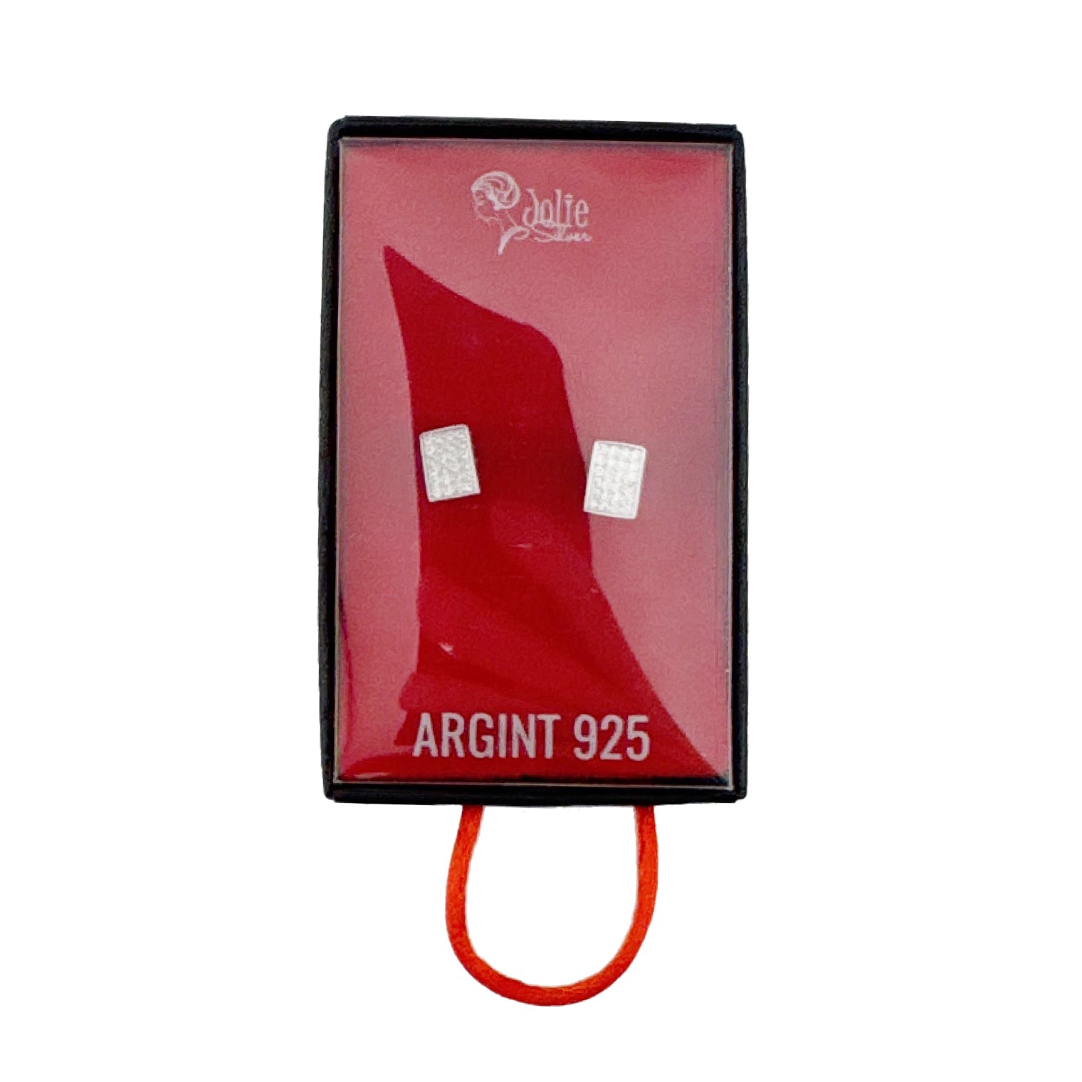 Cercei Dama Argint 925, Jolie, Model Dreptunghiulari cu Pietre, 1.7 g per unitate, Argint