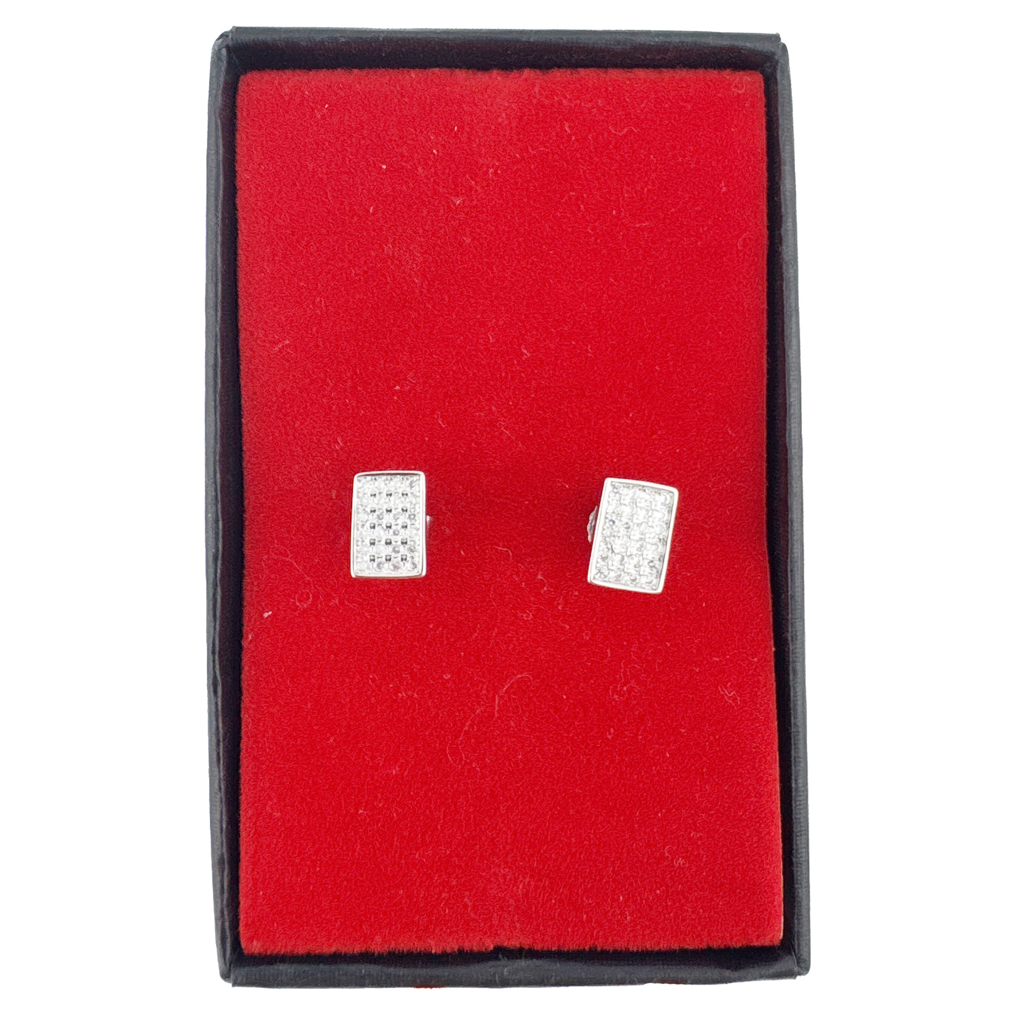 Cercei Dama Argint 925, Jolie, Model Dreptunghiulari cu Pietre, 1.7 g per unitate, Argint