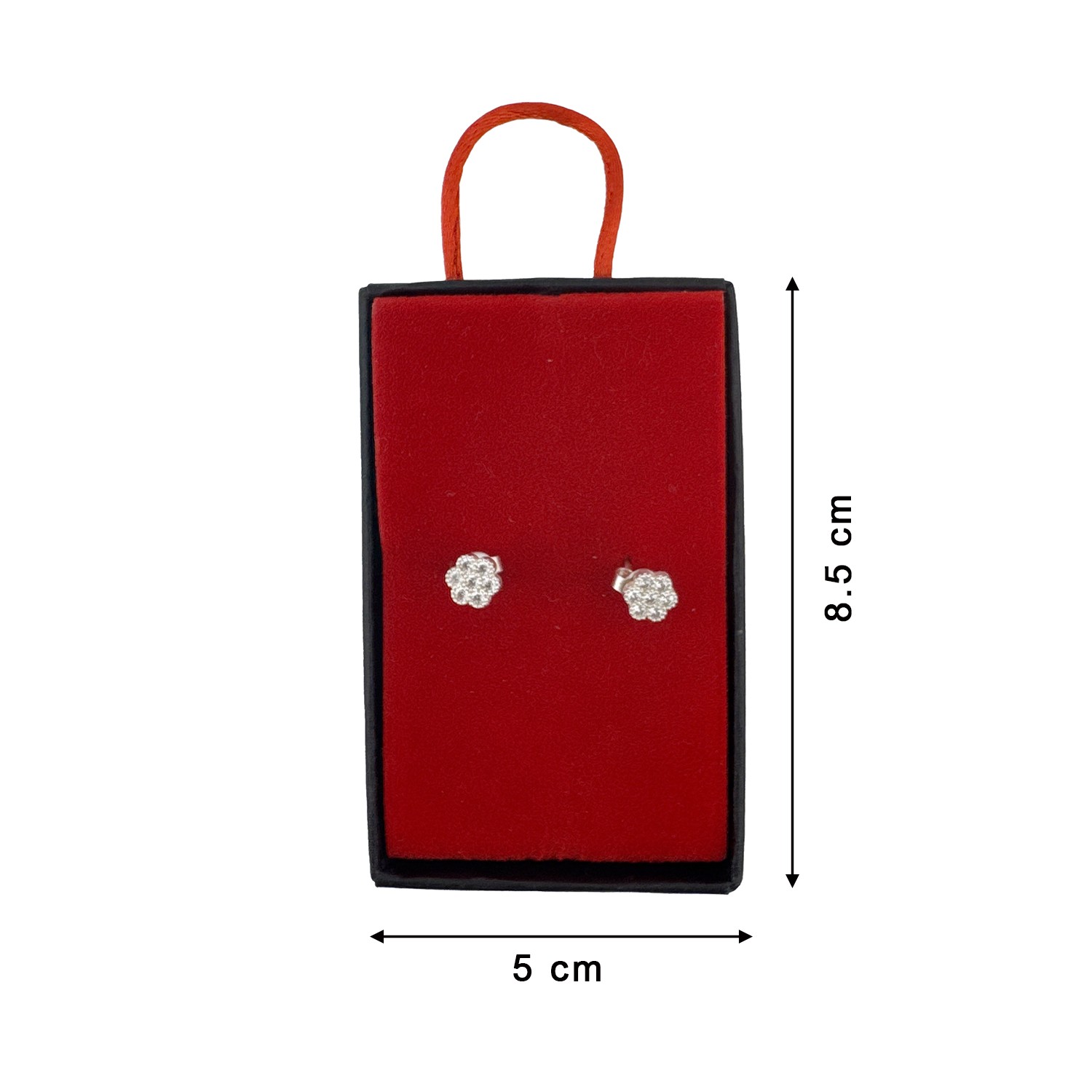 Cercei din Argint 925, Jolie Silver, pentru Dama, Model Floare Cu Zirconiu, 1.39 g, Design Floral, Argintiu