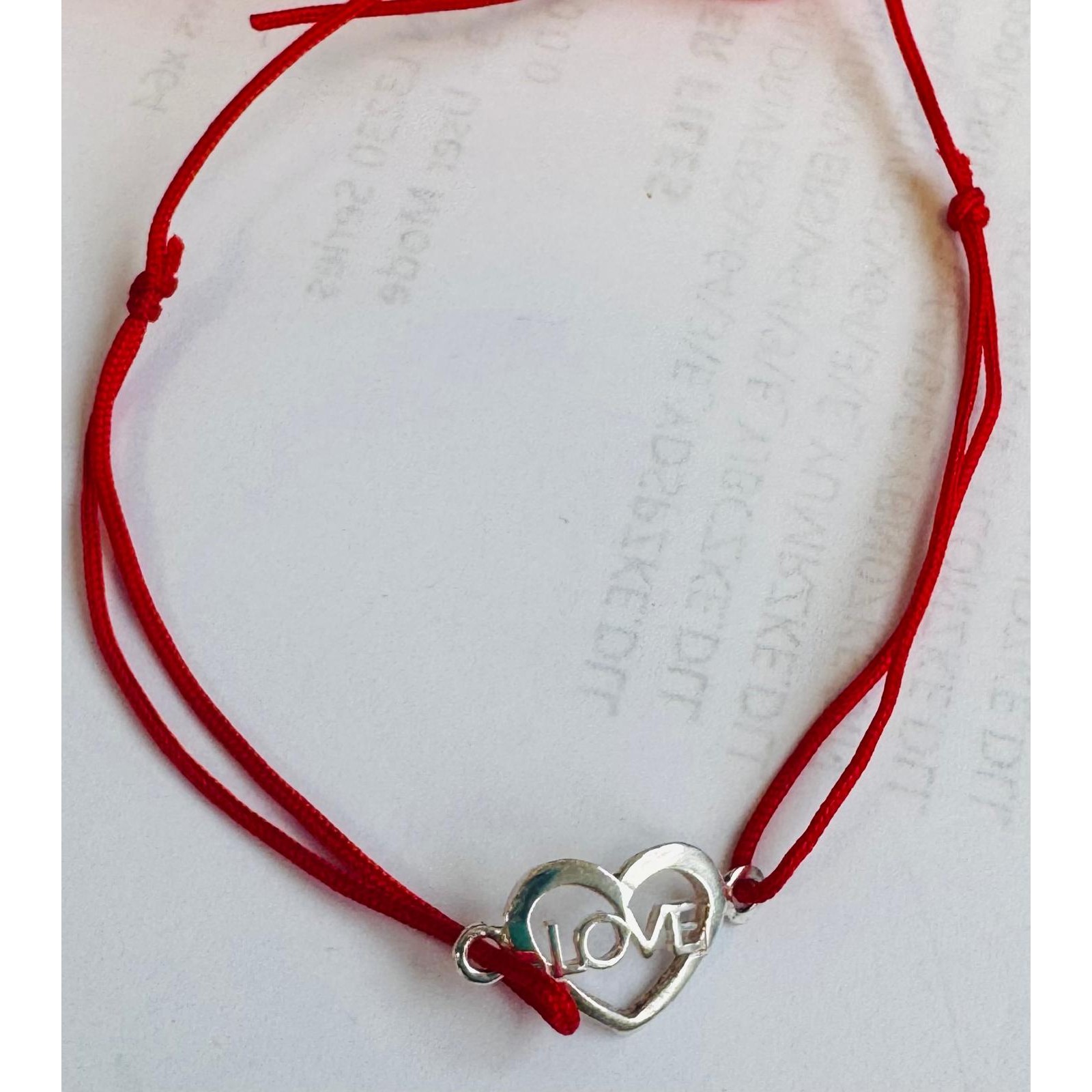 Bratara Snur Reglabil, Argint 925, Inima Love, 0.8 g, Jolie Silver