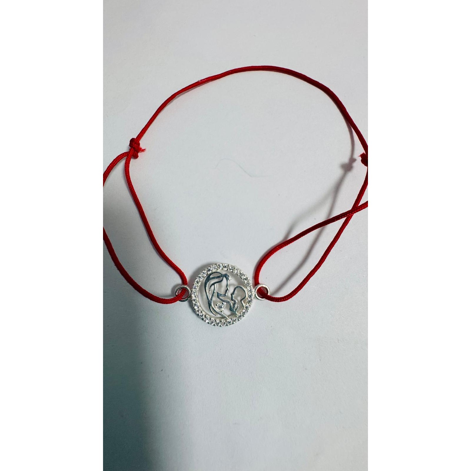 Bratara Snur Reglabil, Argint 925, Mama si Copilul, 1.2 g, Jolie Silver