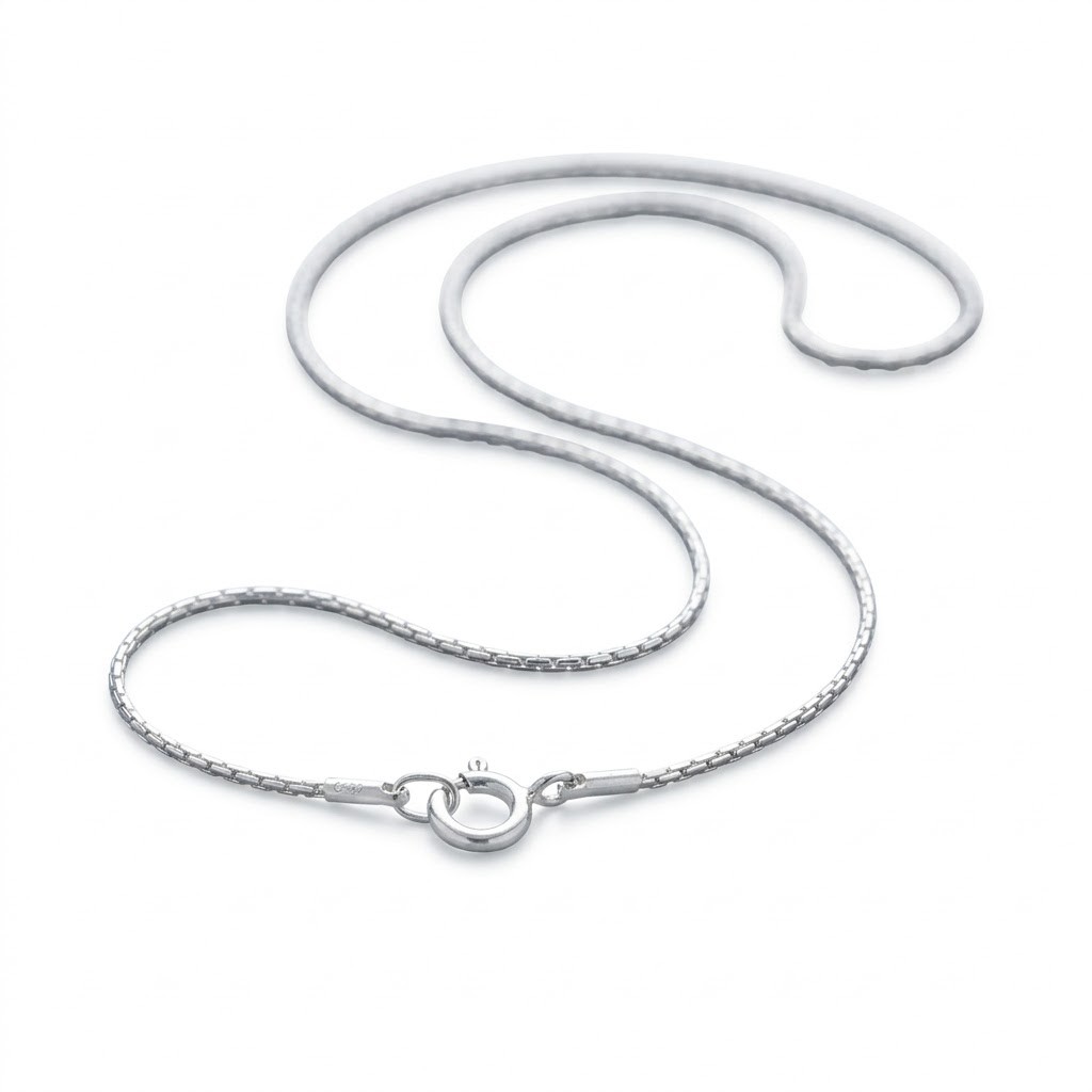 Lantisor din Argint 925, Jolie Silver, pentru Dama, Model Sfoara, 1.7 g, 38 cm, Design Delicat si Romantic, Argintiu