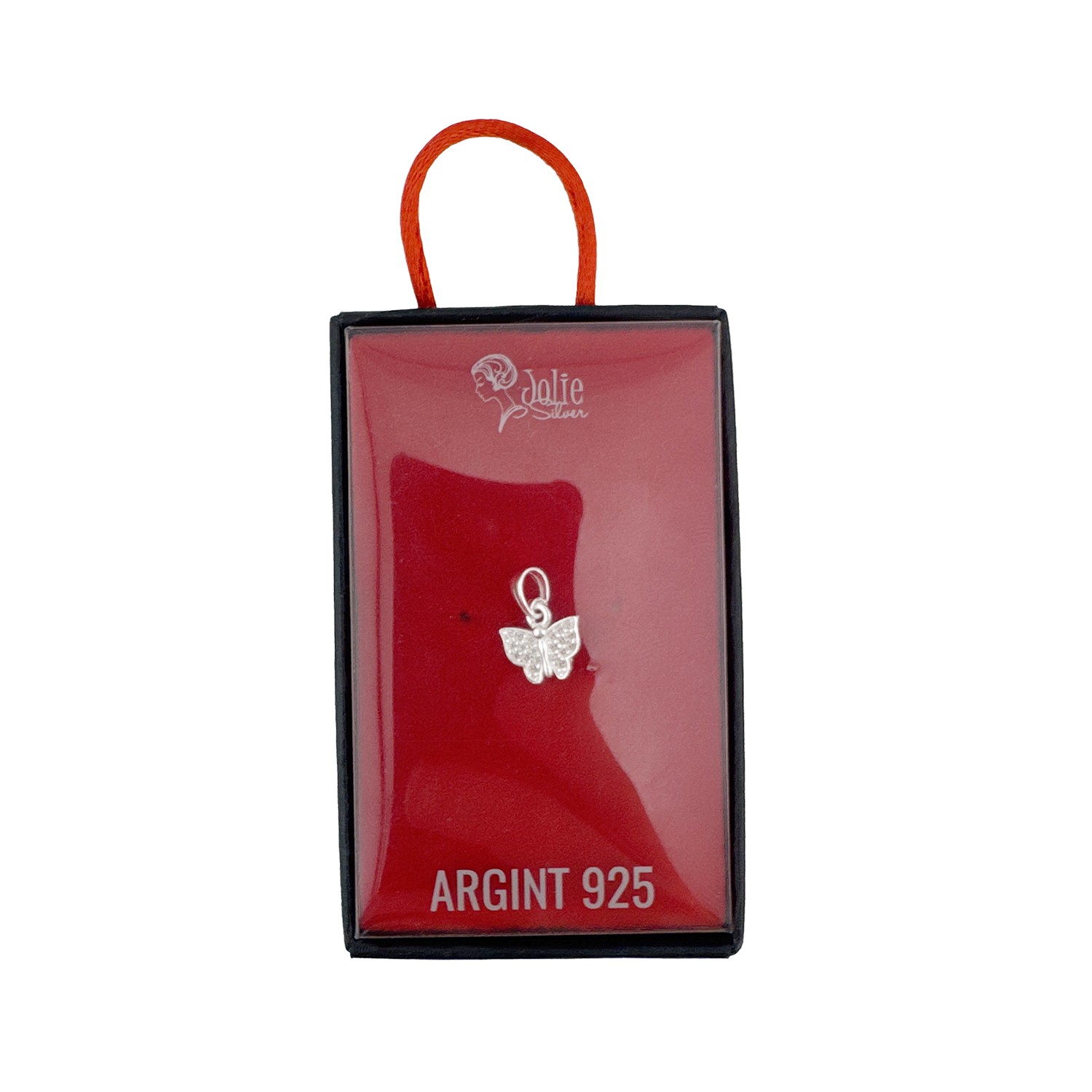 Pandativ din Argint 925, Jolie Silver, pentru Dama, Model Fluturas Minizirconii, 0.7 g, Design Fin si Elegant, Argintiu