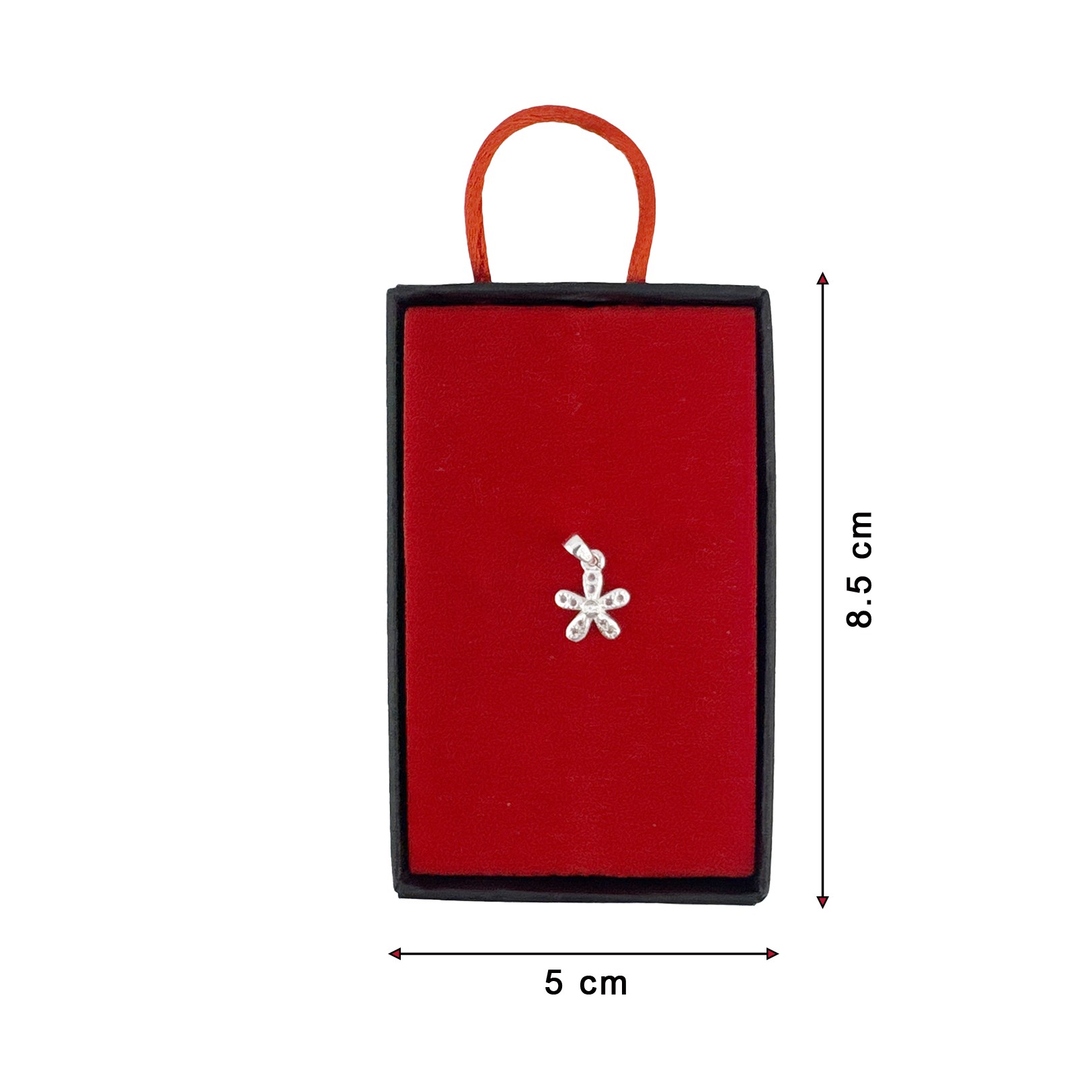 Pandativ din Argint 925, Jolie Silver, pentru Dama, Model Floare cu Pietre, 0.5 g, Design Fin si Elegant, Argintiu