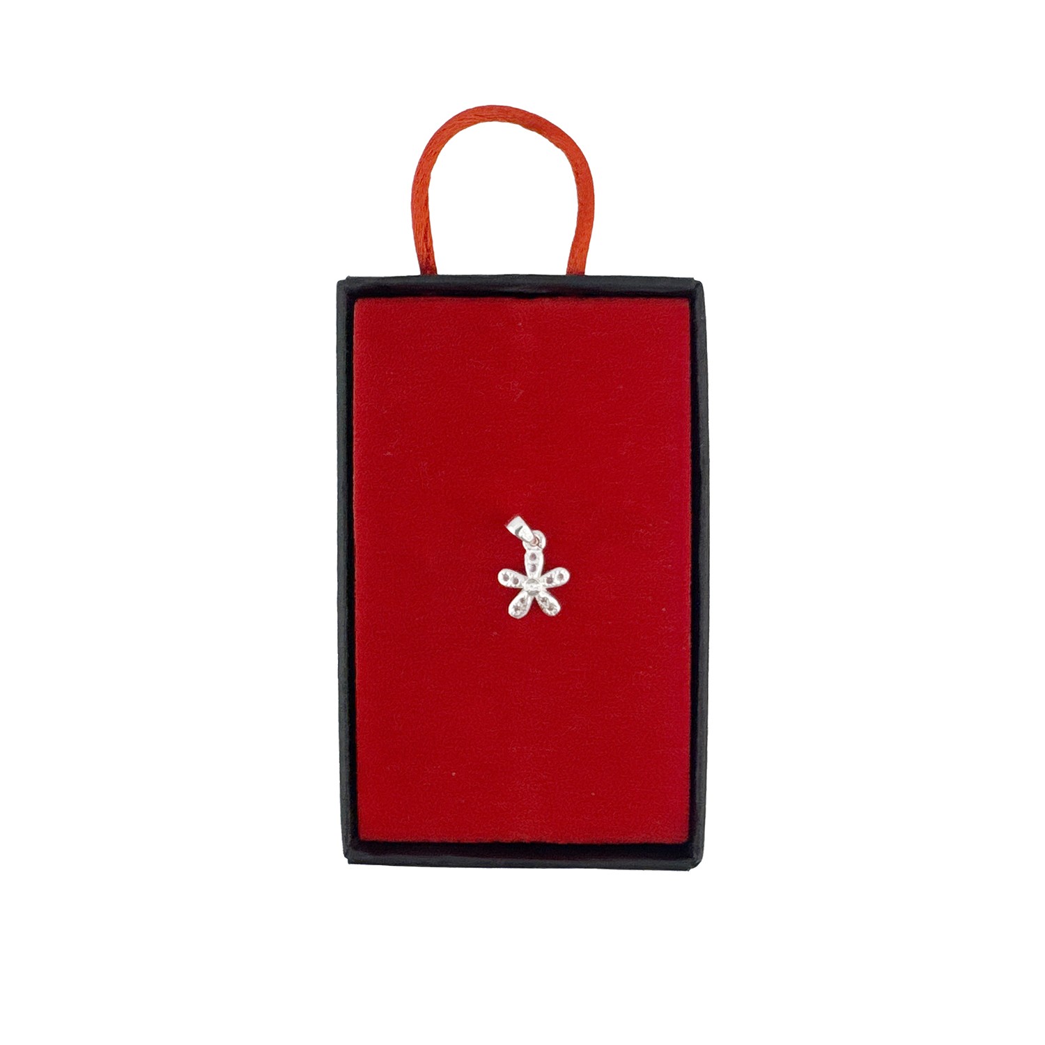 Pandativ din Argint 925, Jolie Silver, pentru Dama, Model Floare cu Pietre, 0.5 g, Design Fin si Elegant, Argintiu