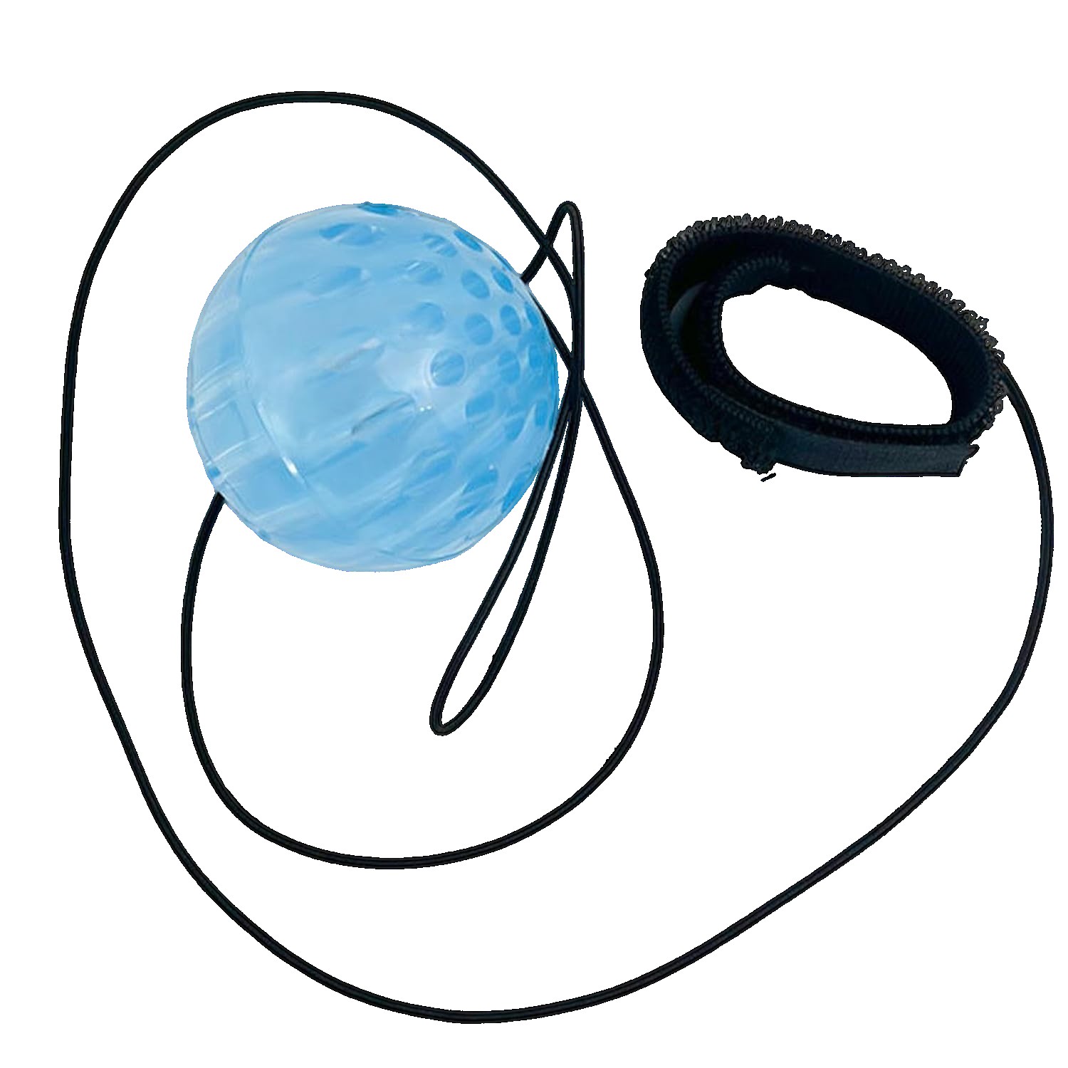 Jucarie Interactiva, Flippy, Minge Saltareata Crystal Ball, cu Banda Elastica, 6 cm, +7 Ani, din Plastic, Albastru