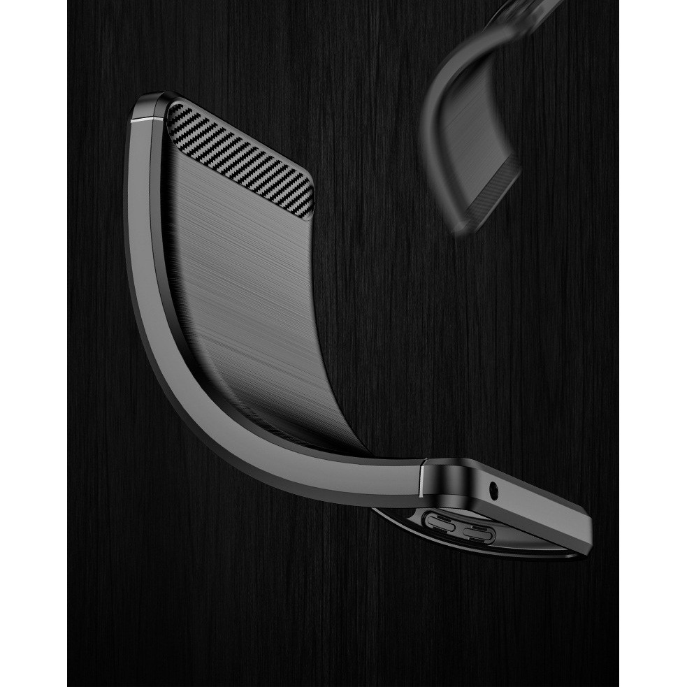 Husa Protectie, Flippy, compatibila Apple iPhone 15 Pro, Carcasa TPU Carbon, 1.5 mm, Negru
