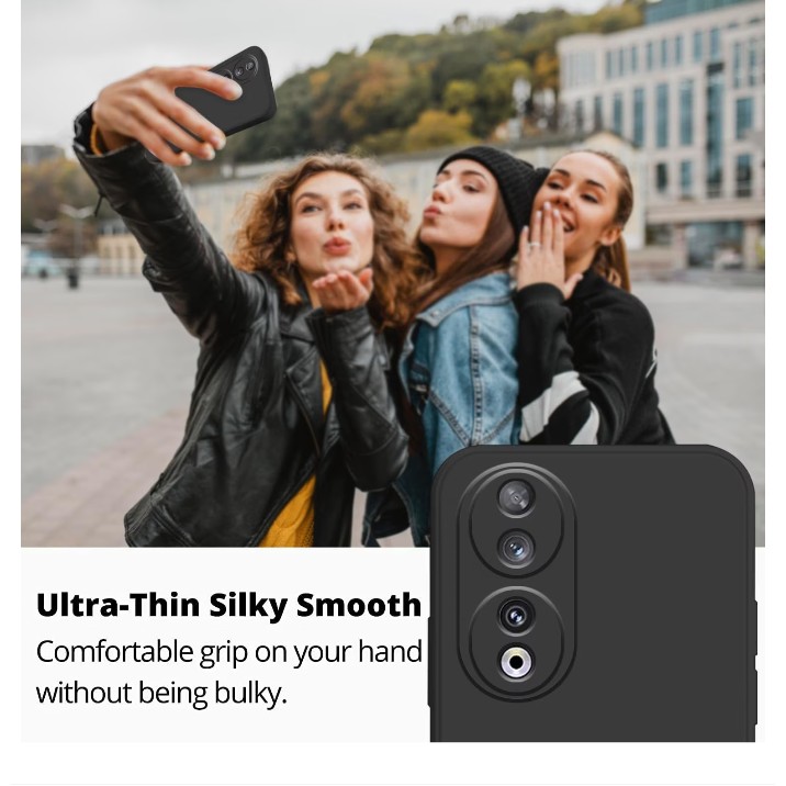 Husa Protectie, Flippy, compatibila cu Honor 90 Lite/X50i, TPU Carbon, Negru