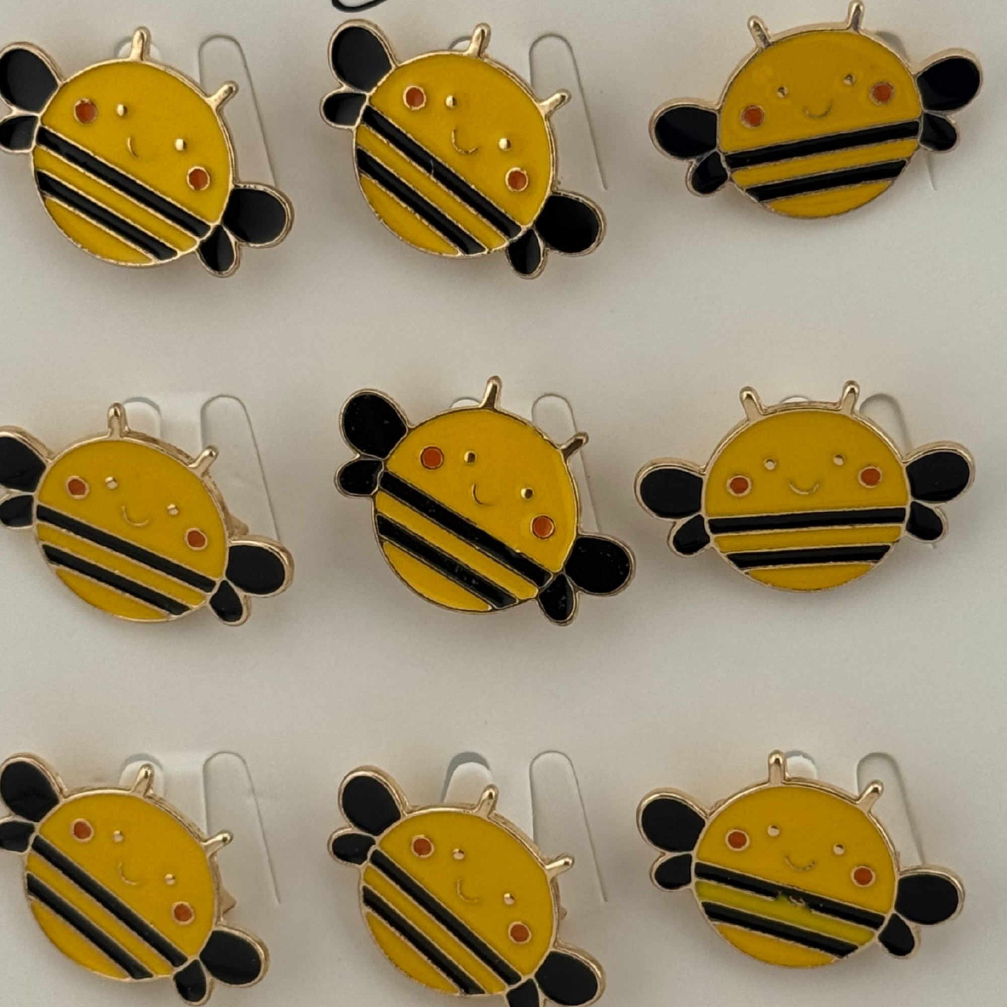 Set 12 Brose Martisor pentru Copii, Jolie, Model Albinuta, Galben