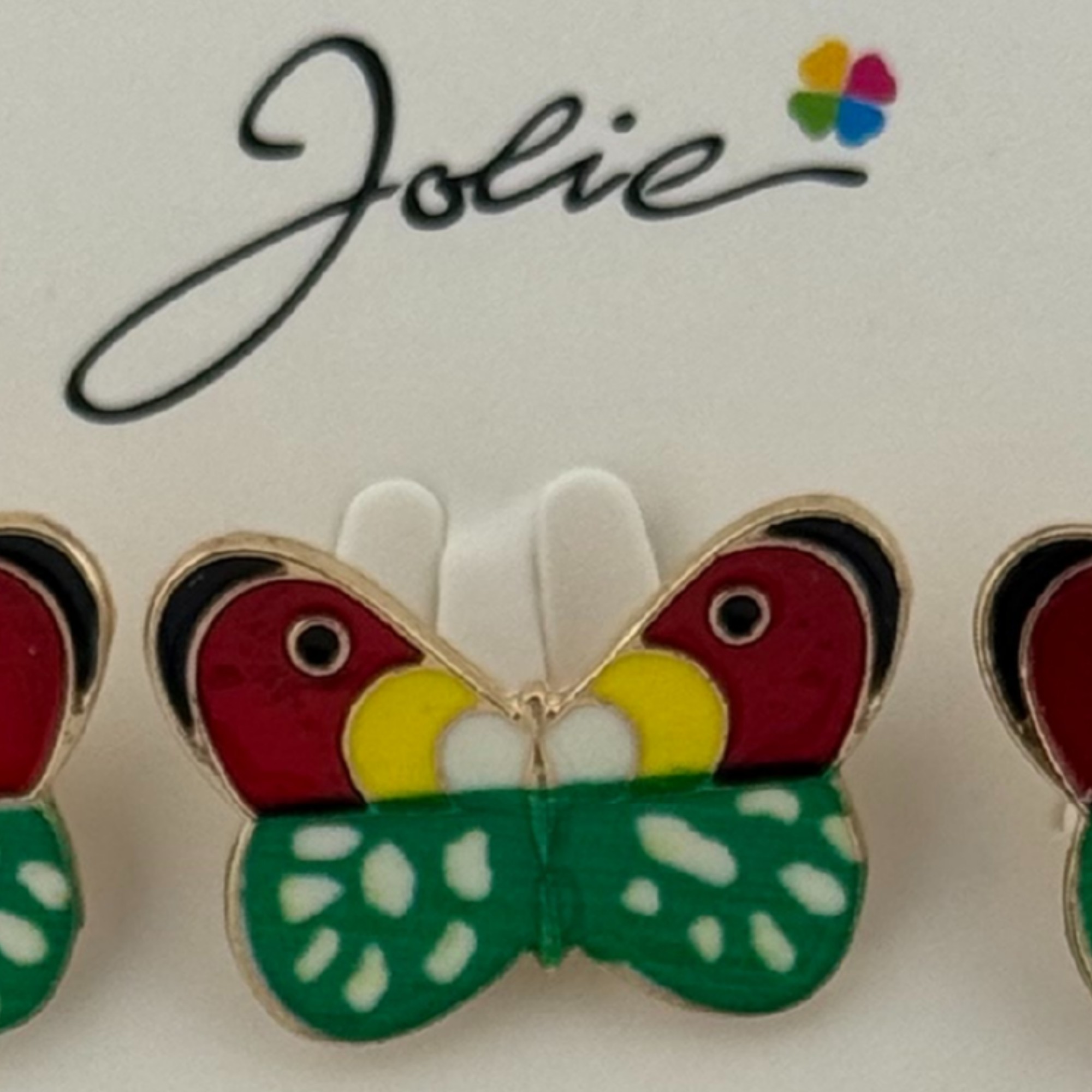 Set 12 Brose Martisor pentru Copii, Jolie, Model Fluture, Multicolor