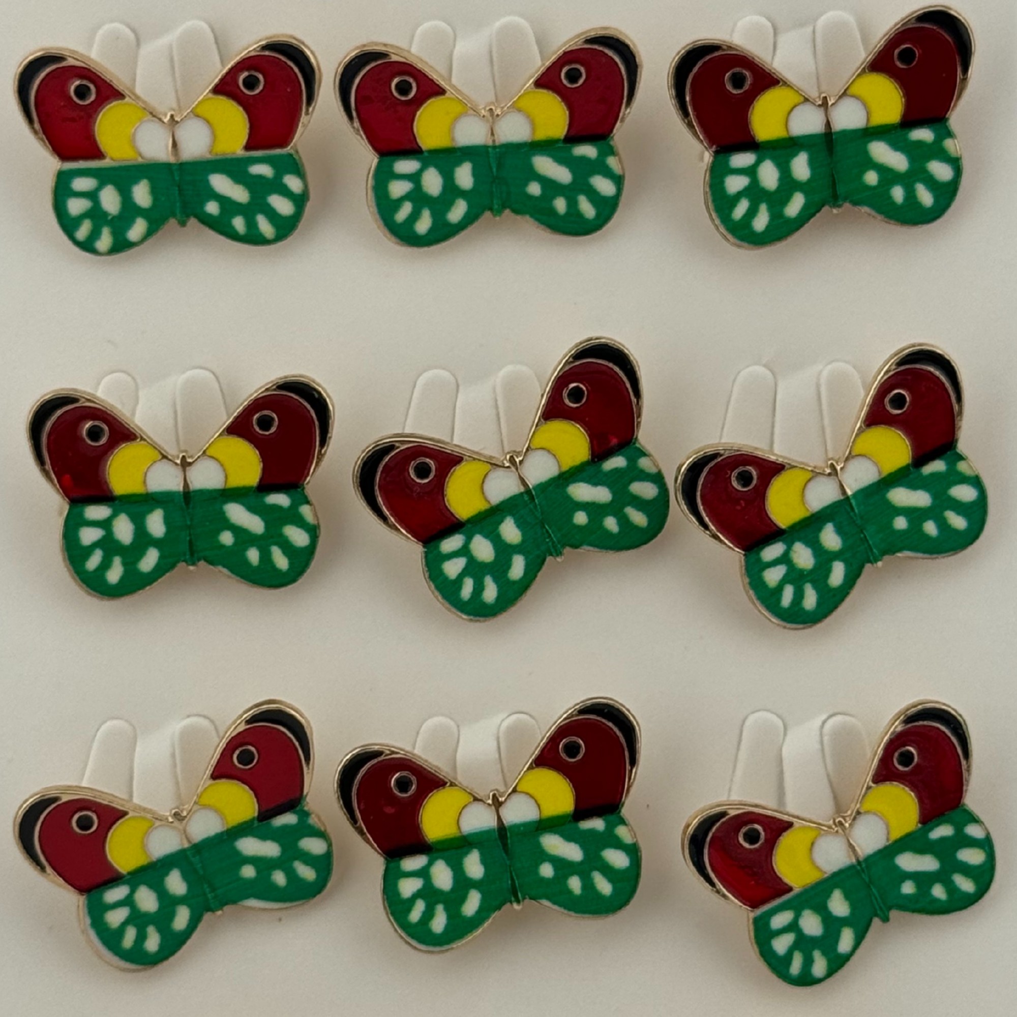 Set 12 Brose Martisor pentru Copii, Jolie, Model Fluture, Multicolor