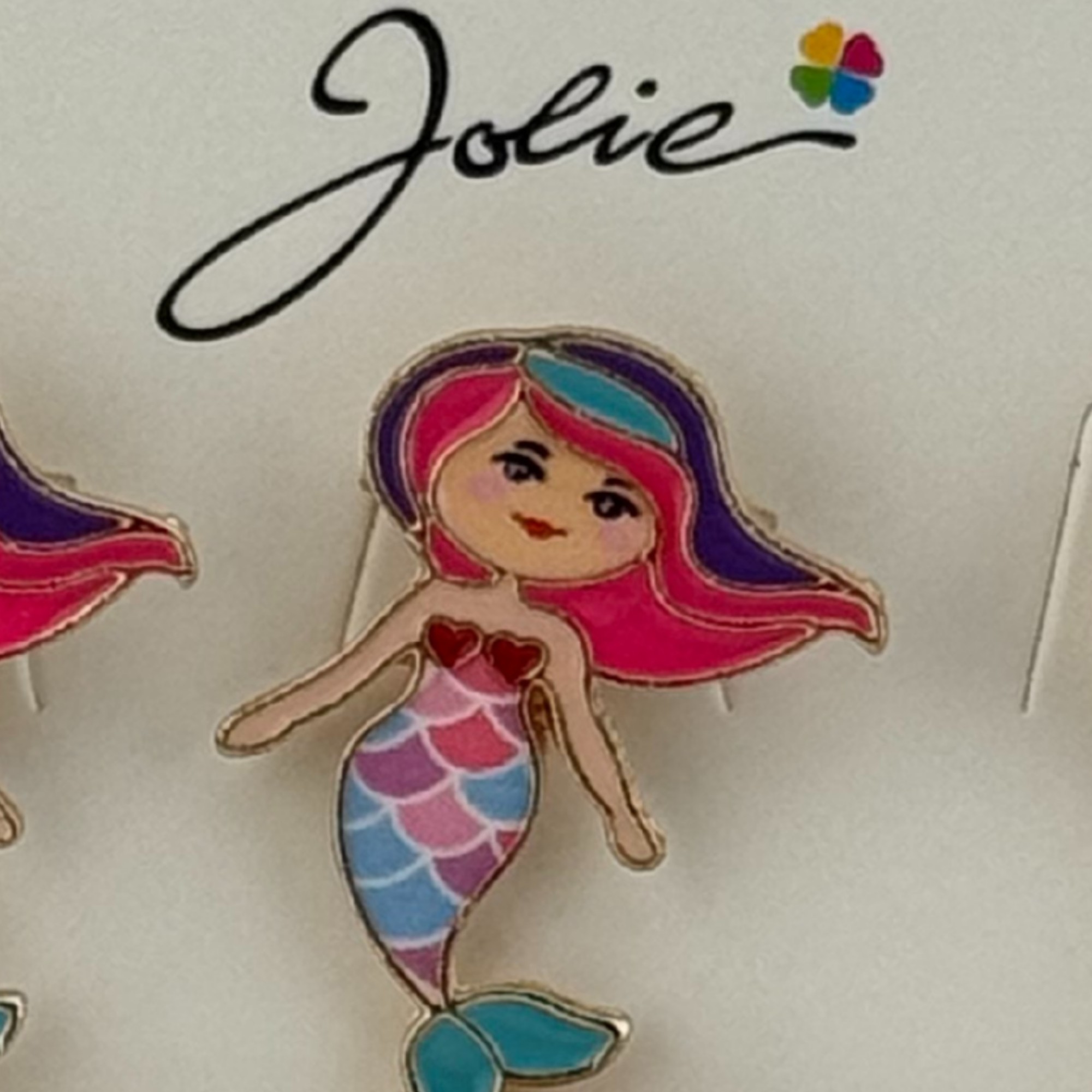 Set 12 Brose Martisor pentru Copii, Jolie, Model Sirena, Multicolor