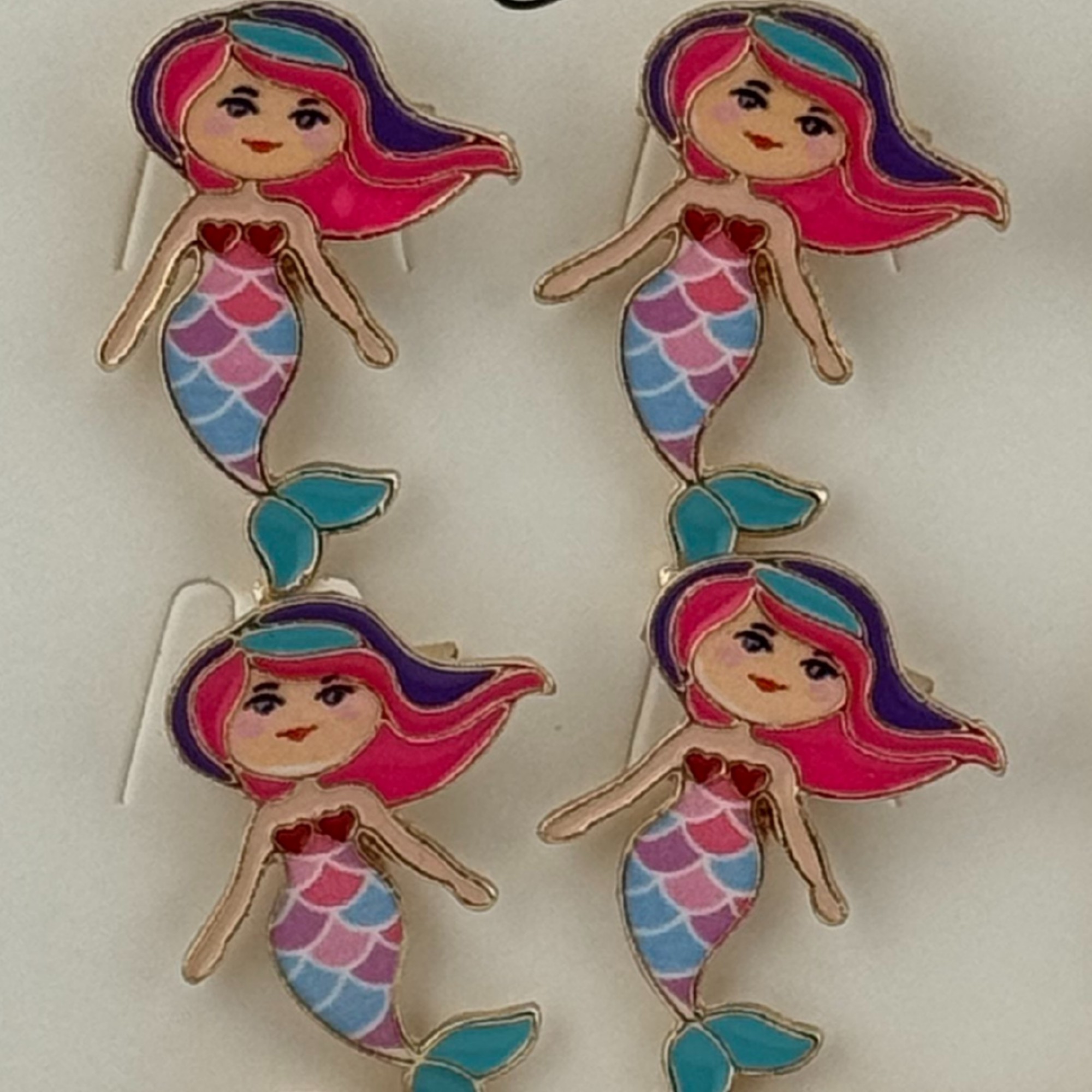 Set 12 Brose Martisor pentru Copii, Jolie, Model Sirena, Multicolor