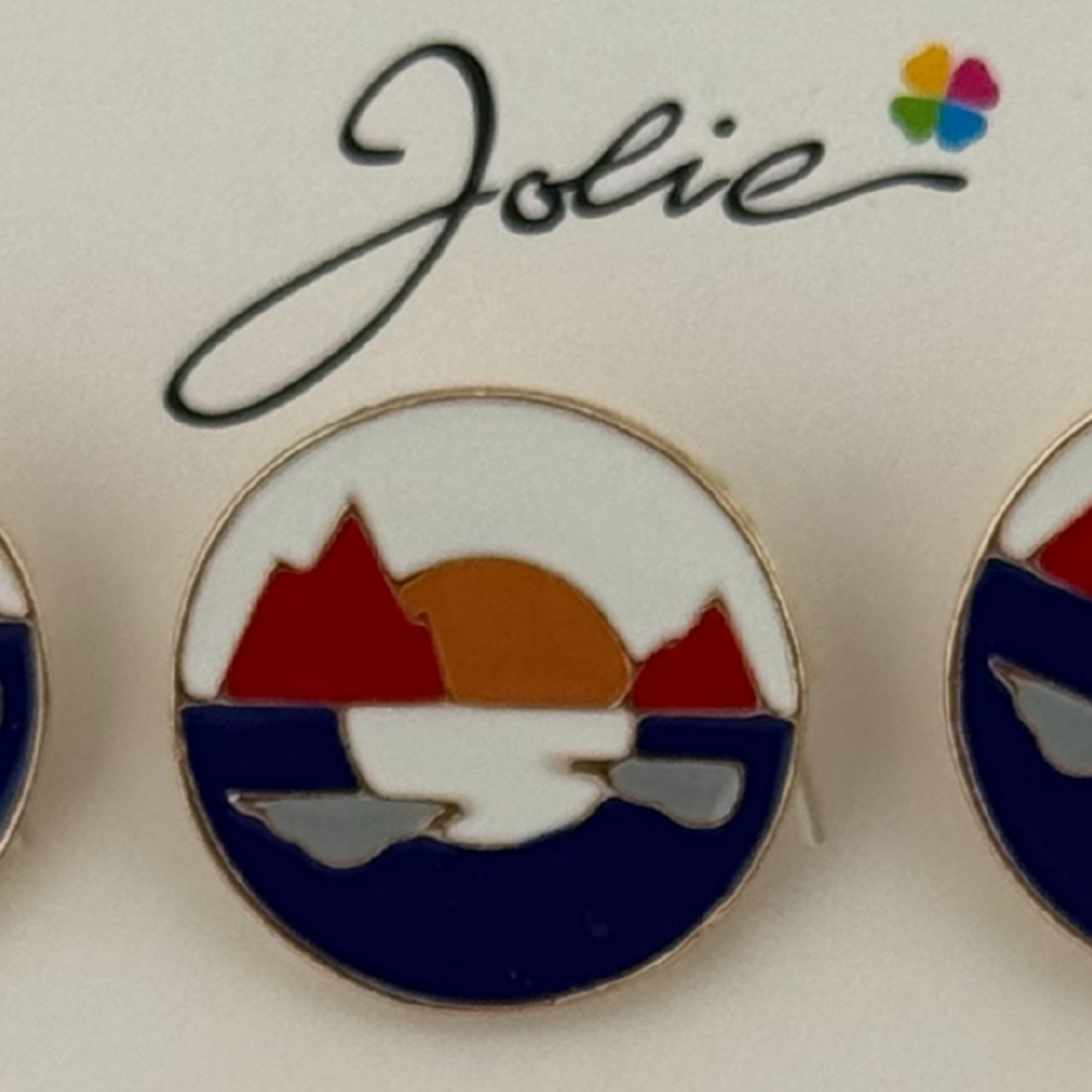 Set 12 Brose Martisor pentru Copii, Jolie, Model Peisaj, Multicolor