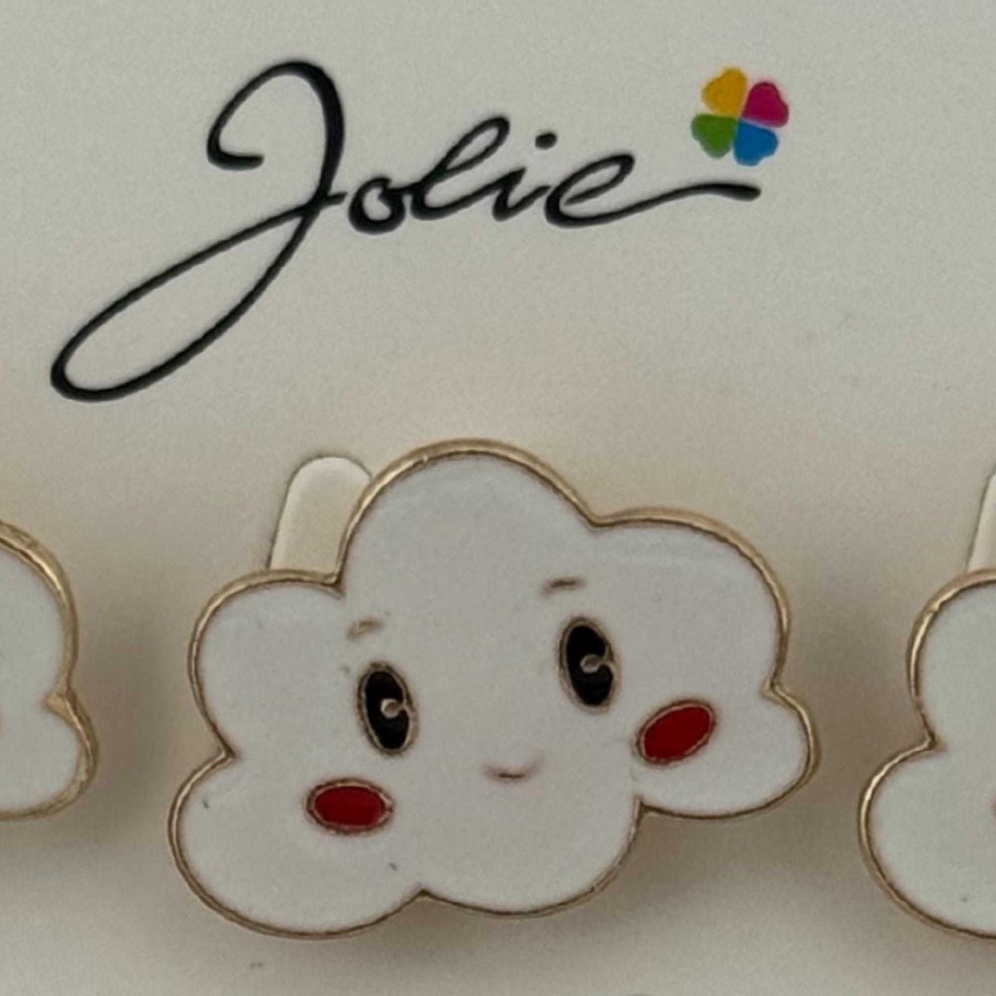 Set 12 Brose Martisor pentru Copii, Jolie, Model Norisor, Alb