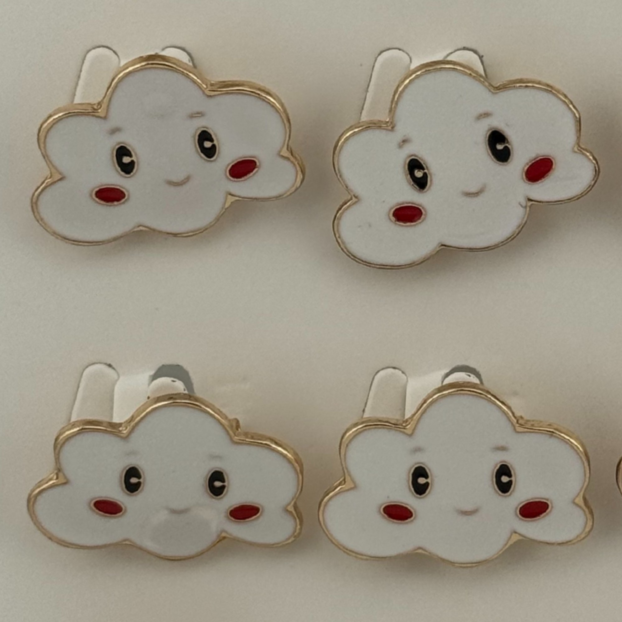 Set 12 Brose Martisor pentru Copii, Jolie, Model Norisor, Alb