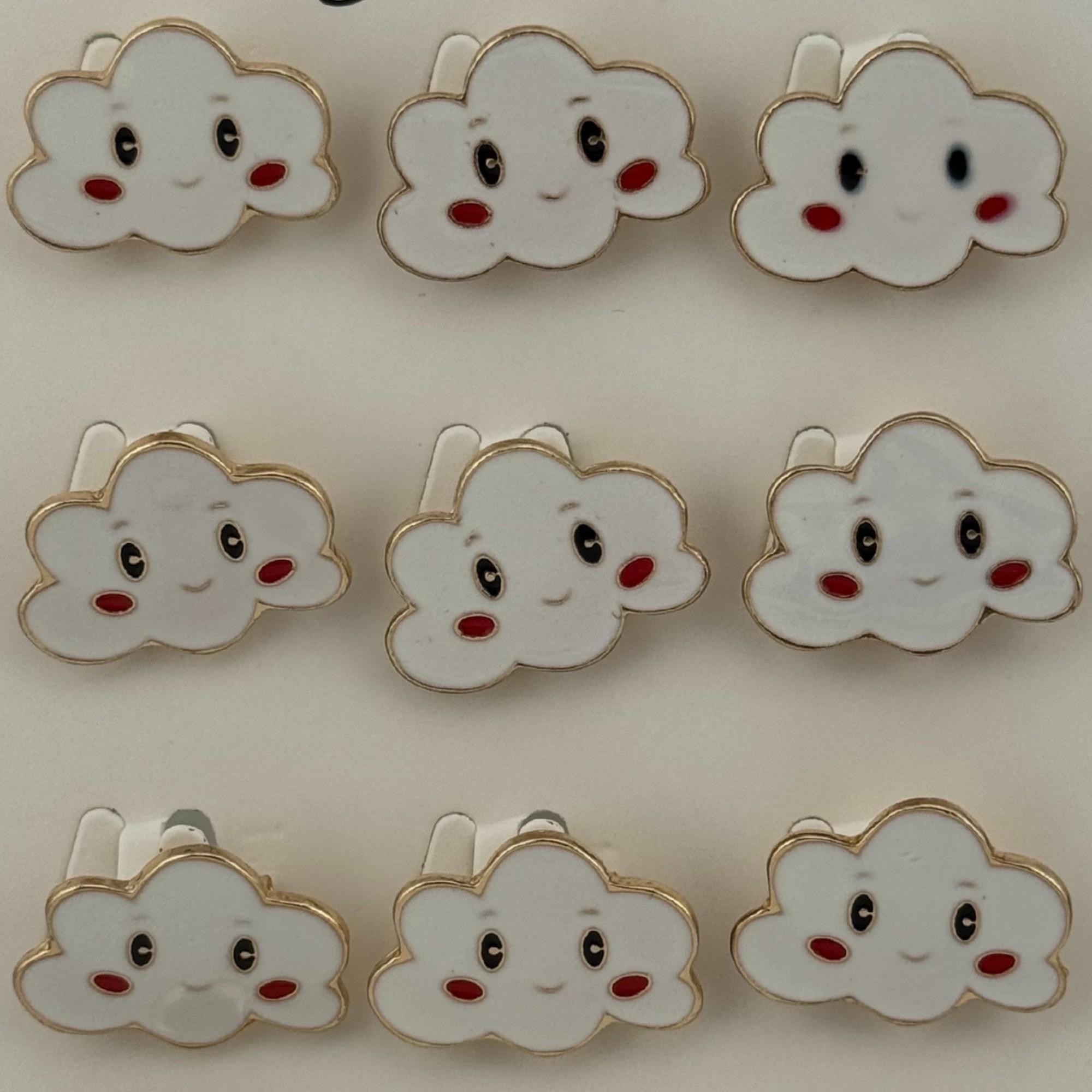 Set 12 Brose Martisor pentru Copii, Jolie, Model Norisor, Alb