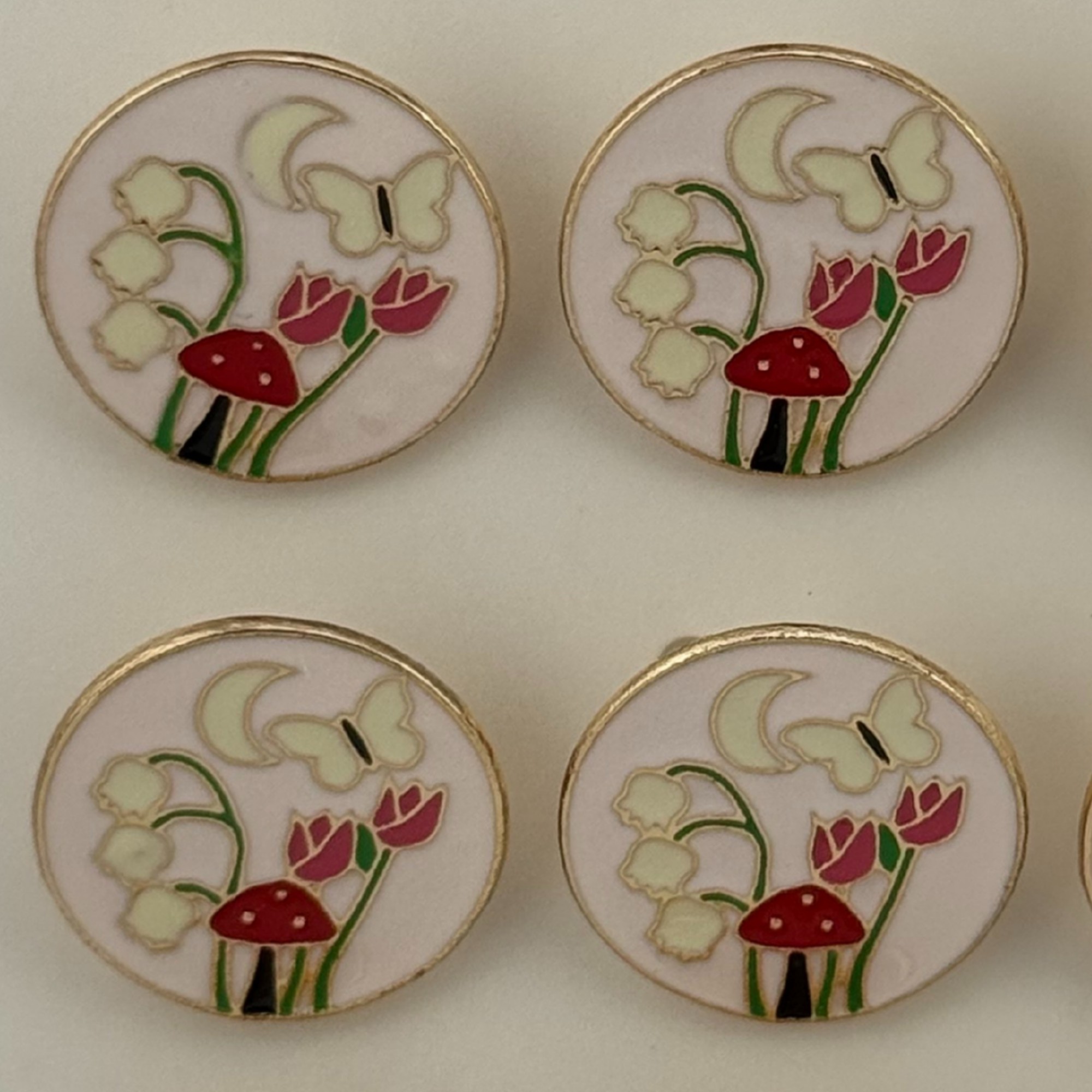 Set 12 Brose Martisor pentru Copii, Jolie, Model Primavara, Multicolor