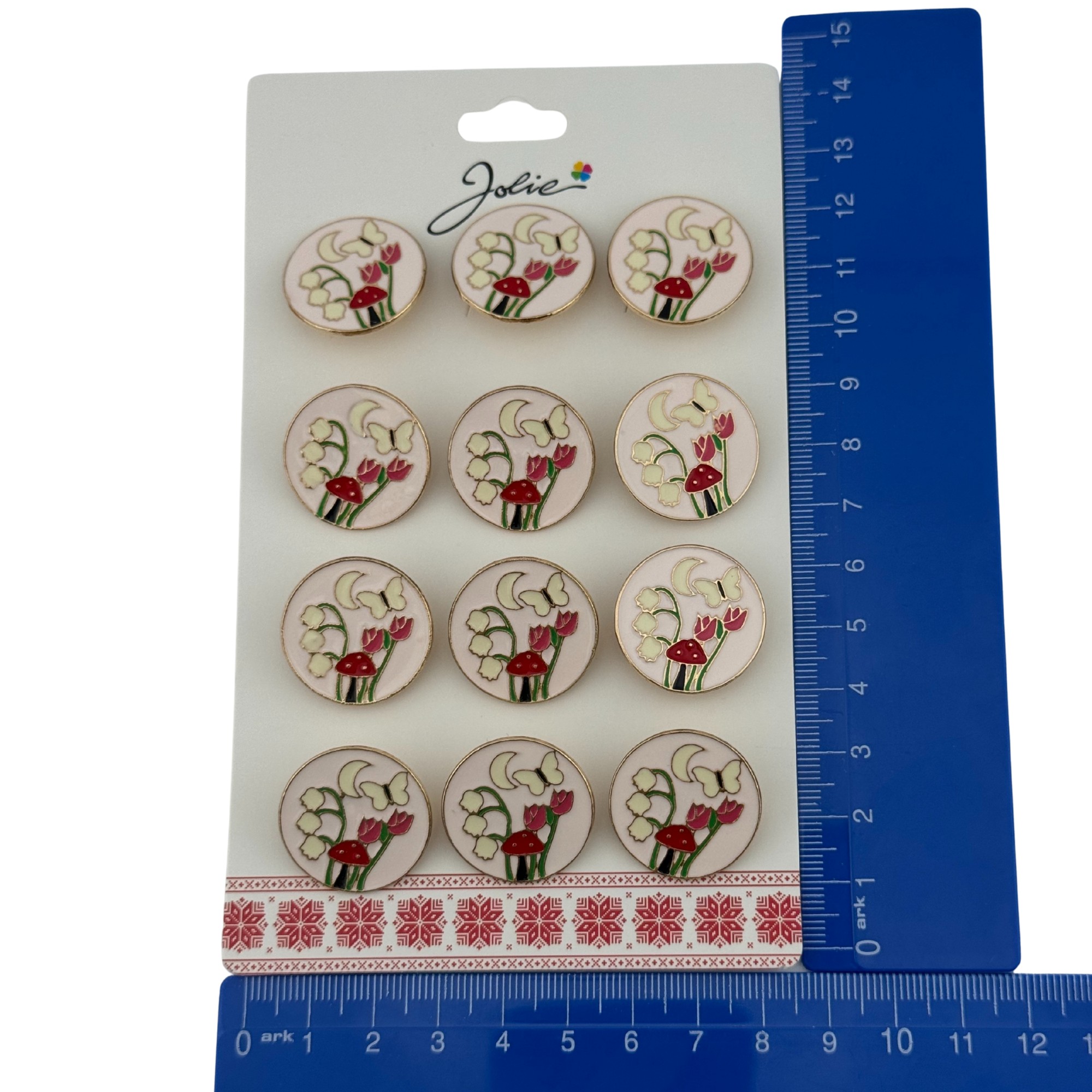 Set 12 Brose Martisor pentru Copii, Jolie, Model Primavara, Multicolor