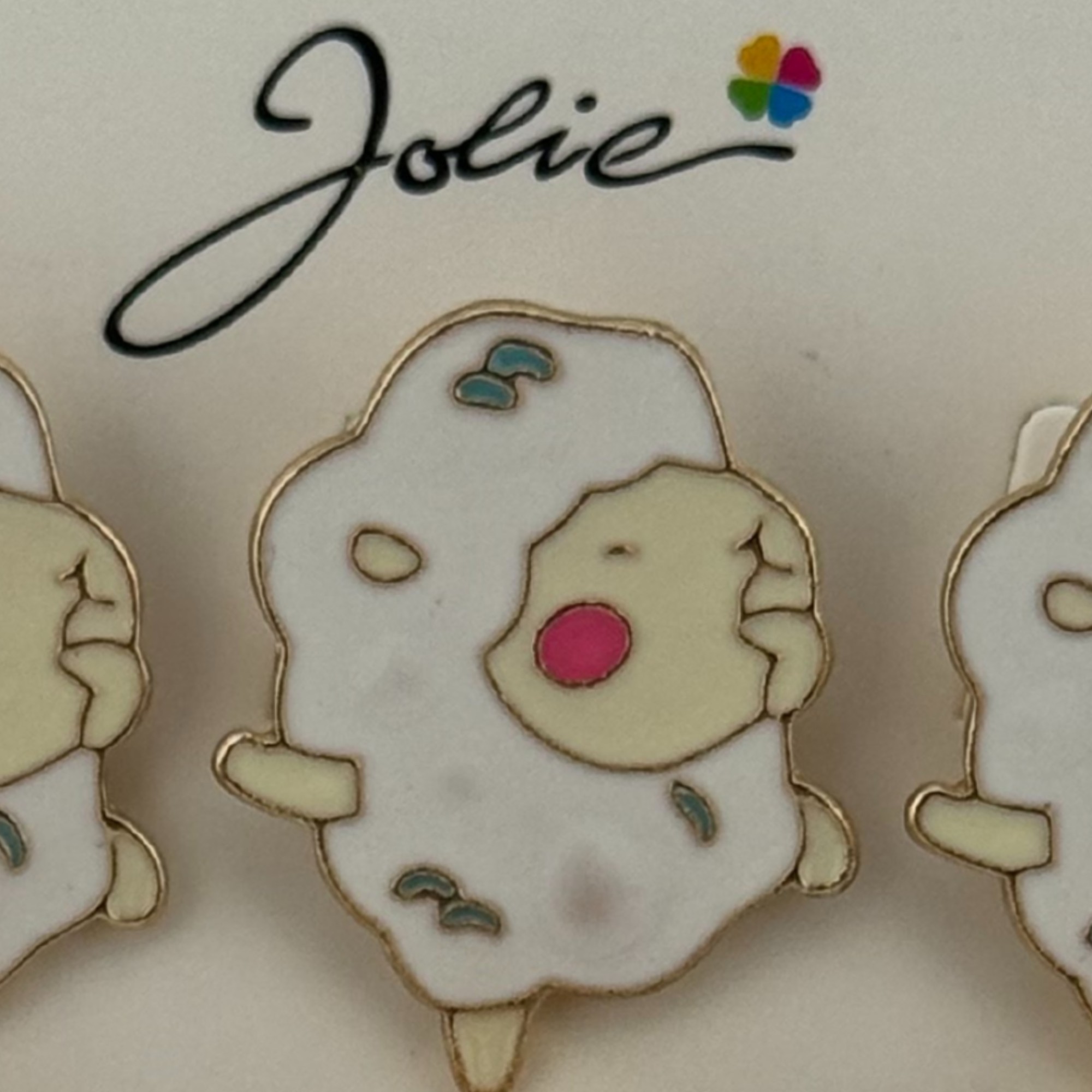 Set 12 Brose Martisor pentru Copii, Jolie, Model Oita Dansatoare, Alb