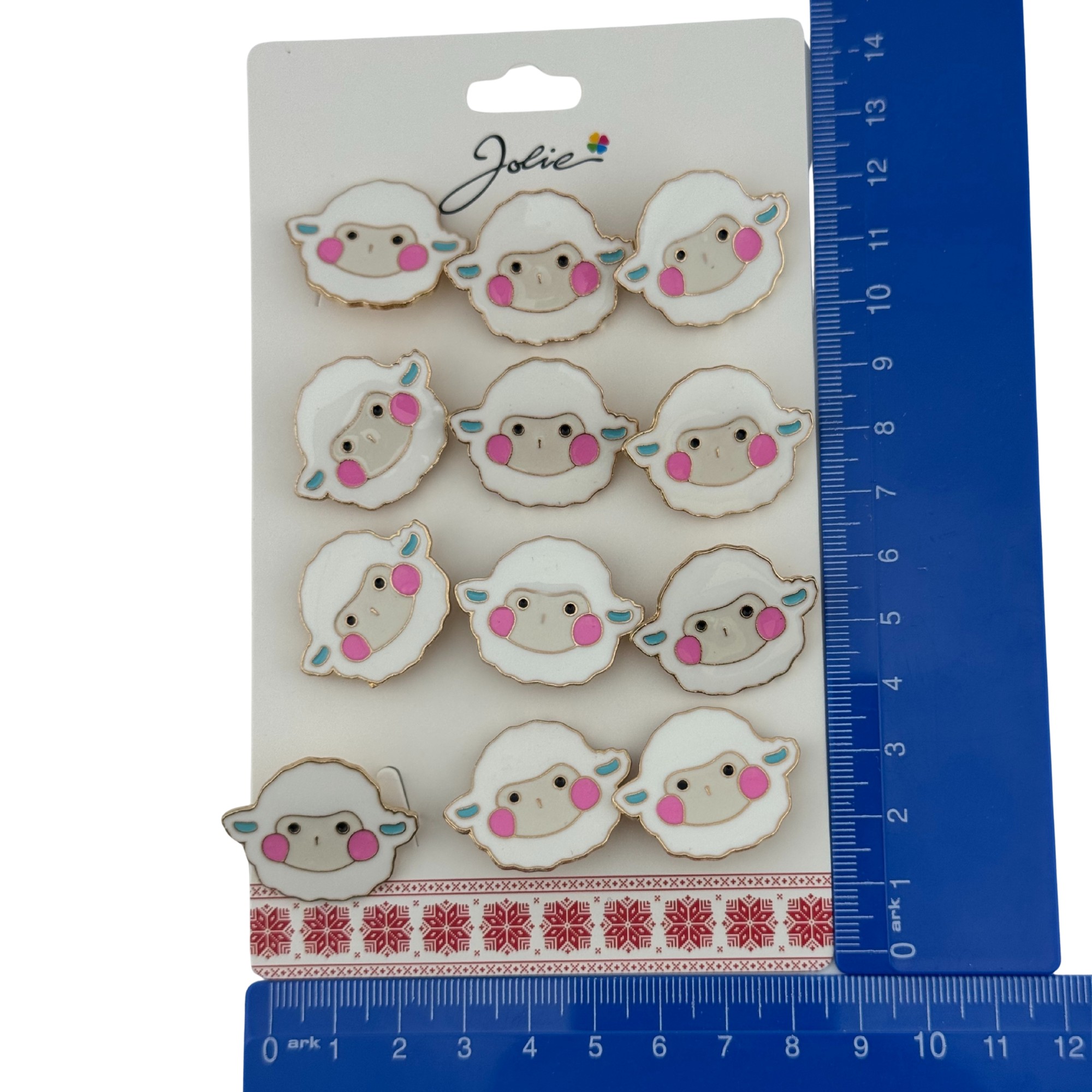 Set 12 Brose Martisor pentru Copii, Jolie, Model Oita, Alb