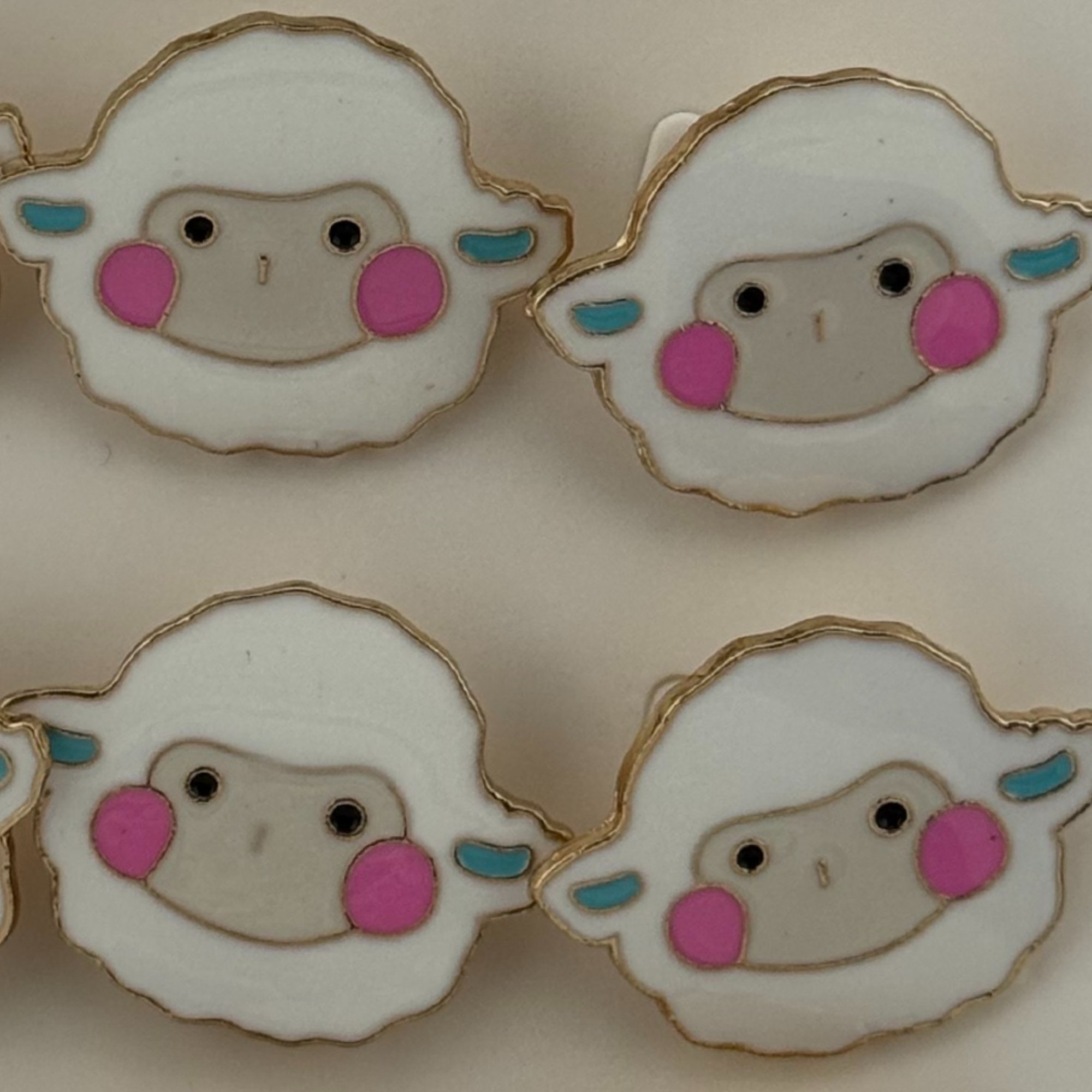 Set 12 Brose Martisor pentru Copii, Jolie, Model Oita, Alb