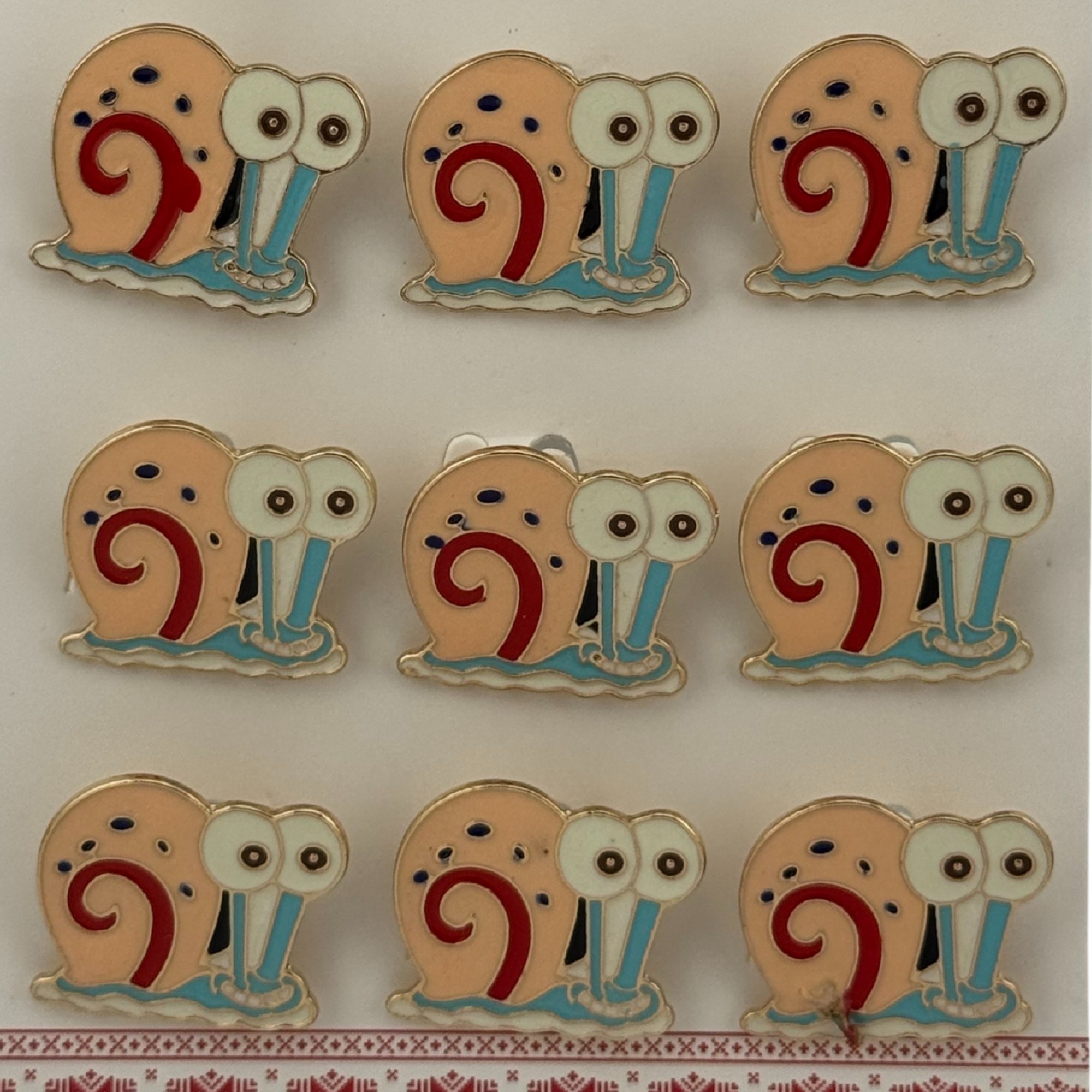 Set 12 Brose Martisor pentru Copii, Jolie, Model Melc, Multicolor