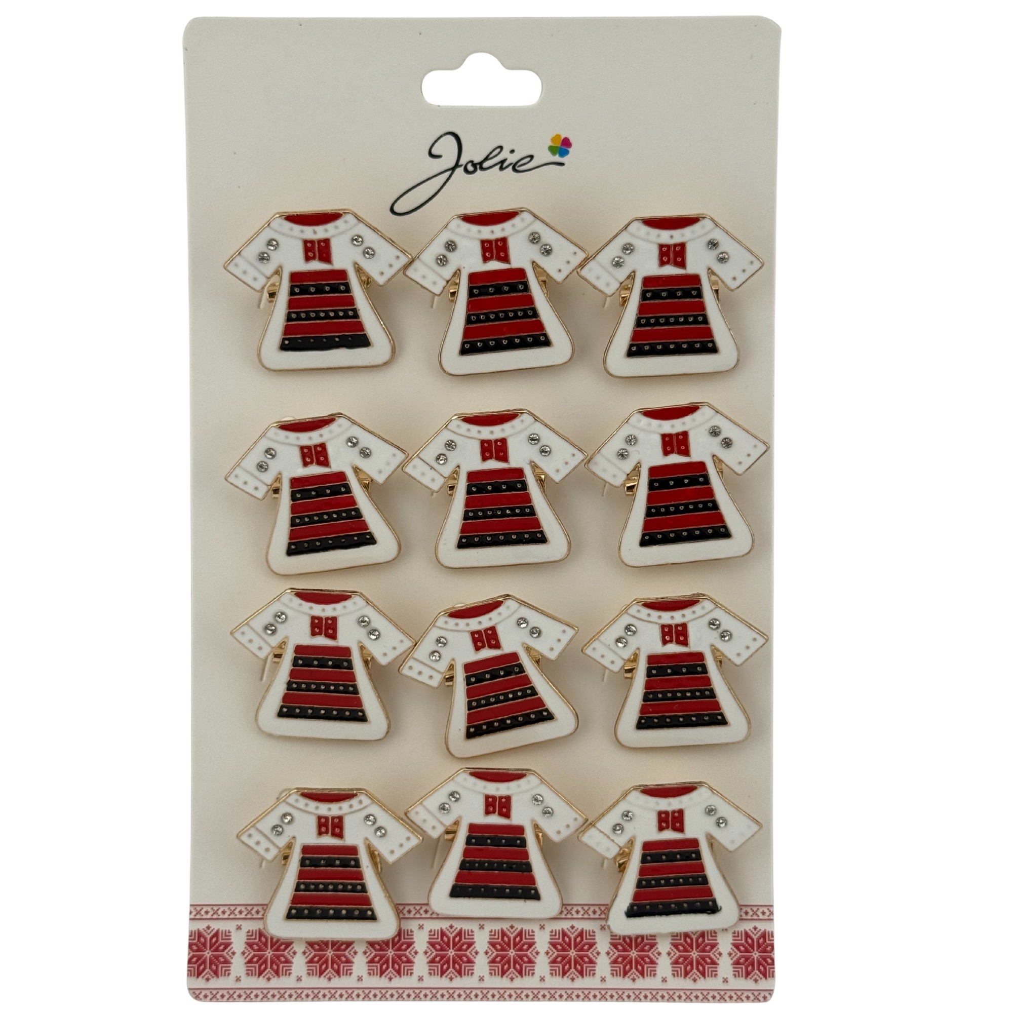 Set 12 Brose Martisor Primavara, Jolie, Model Ie Traditionala, Multicolor