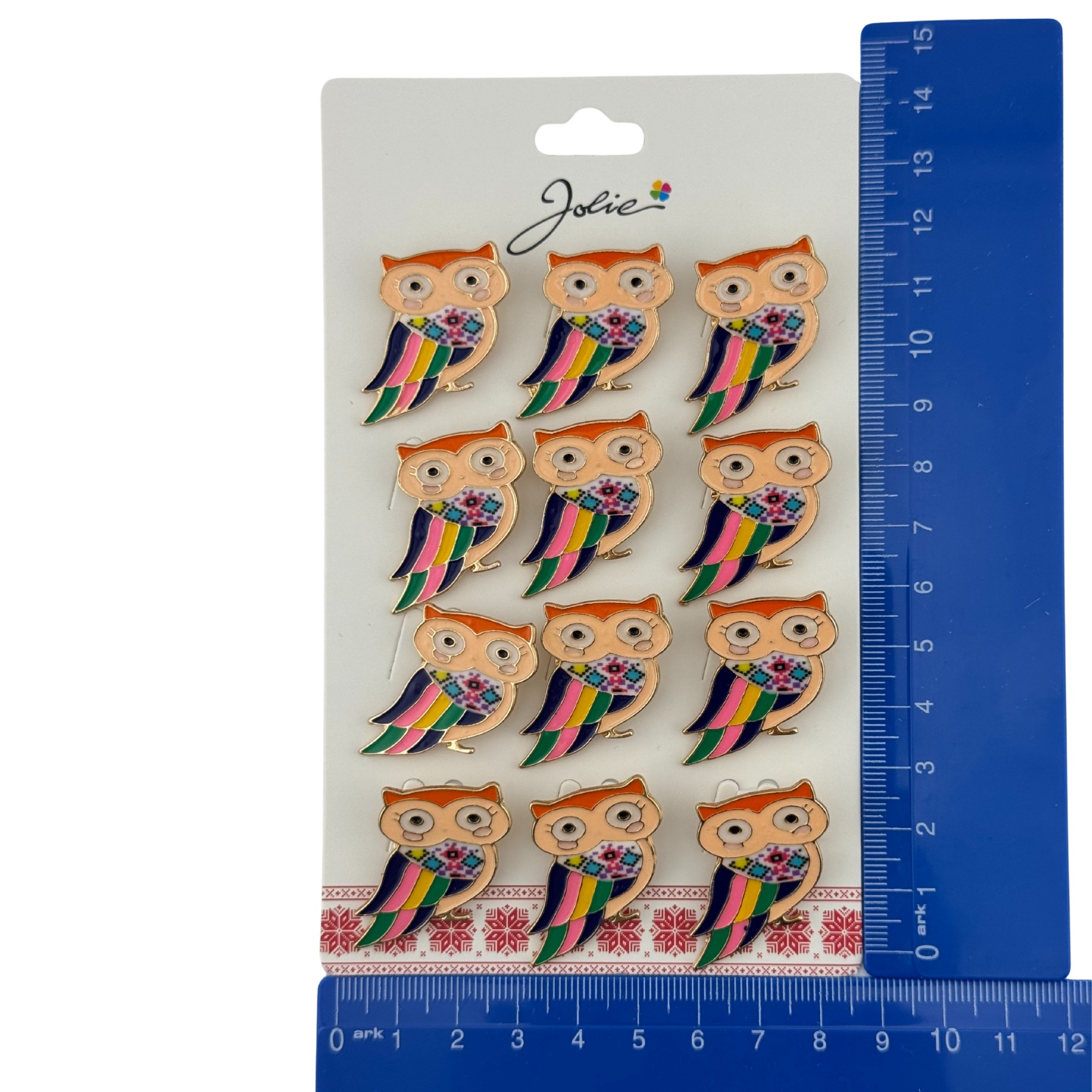 Set 12 Brose Martisor Primavara, Jolie, Model Pasare Colorata