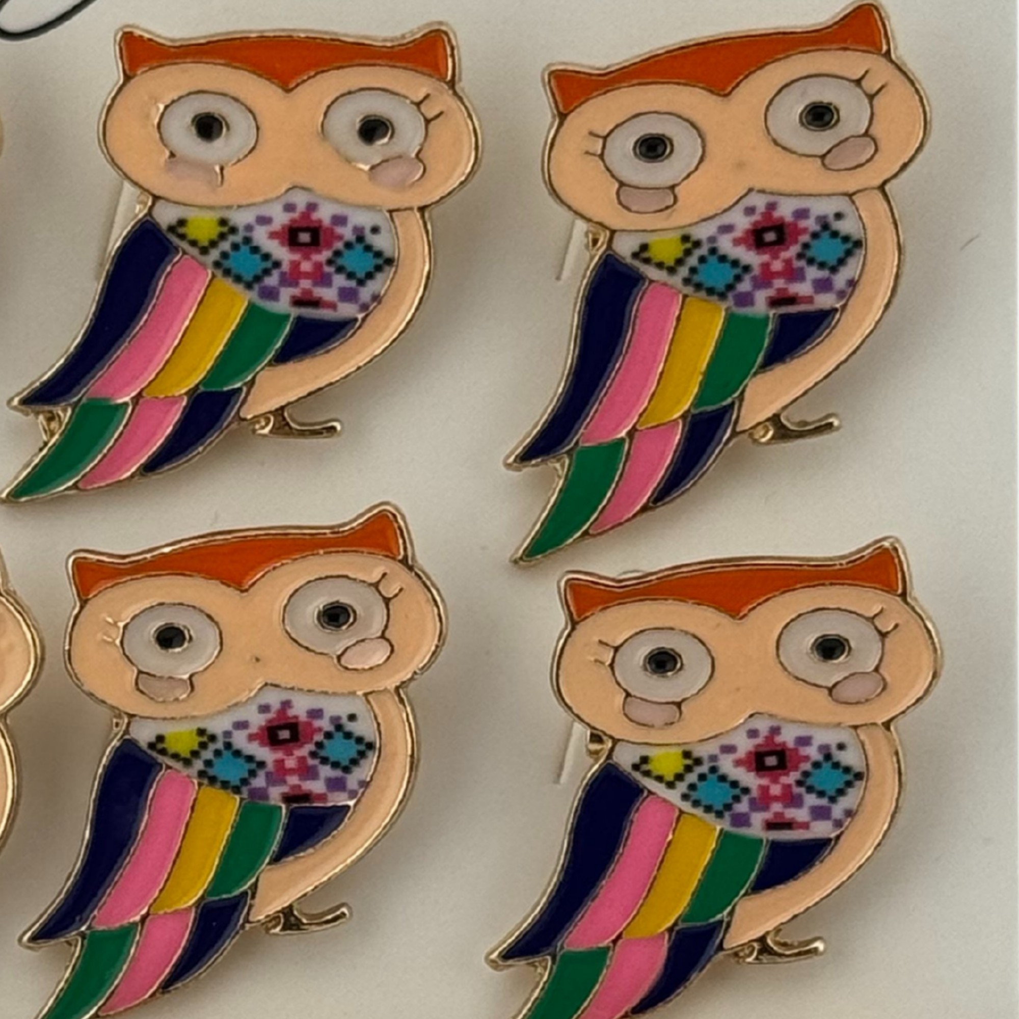 Set 12 Brose Martisor Primavara, Jolie, Model Pasare Colorata