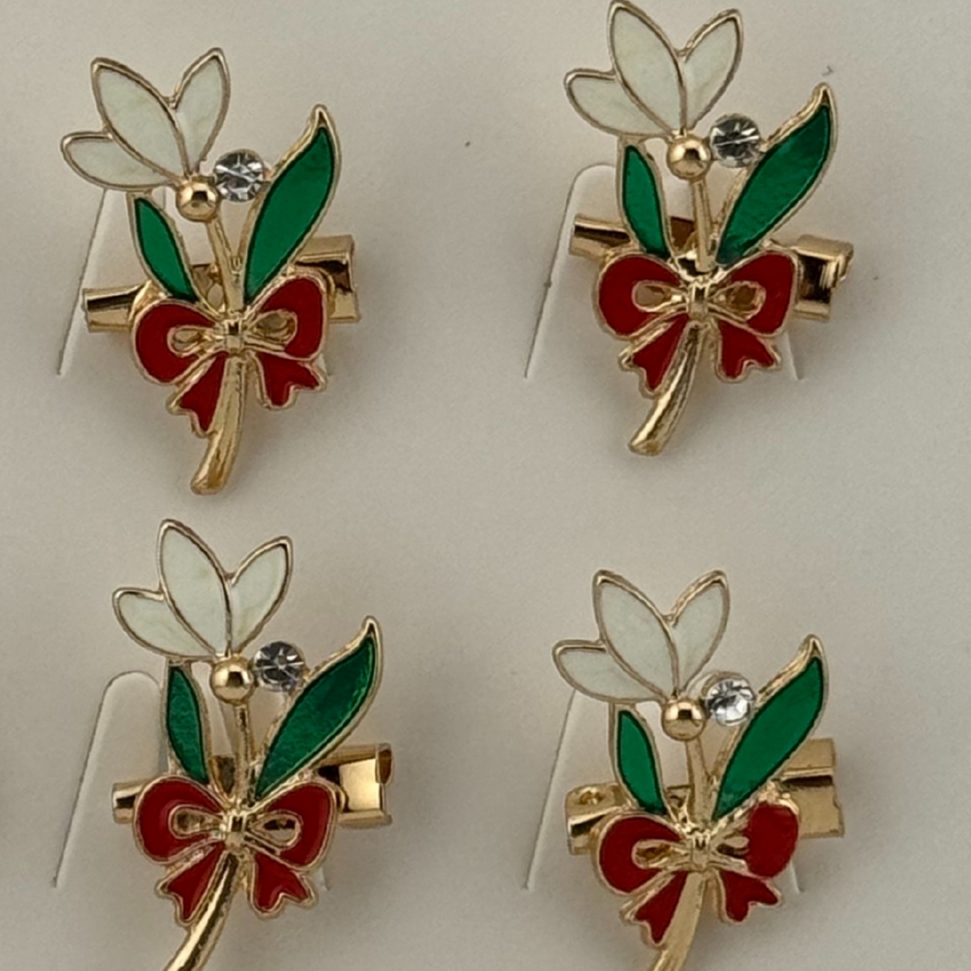 Set 12 Brose Martisor Primavara, Jolie, Model Floare cu Fundita