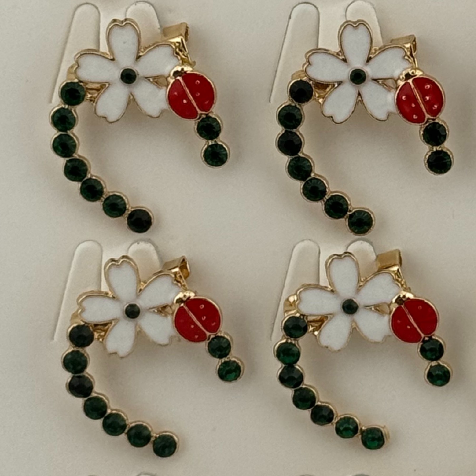 Set 12 Brose Martisor Primavara, Jolie, Model Potcoava cu Floare si Buburuza