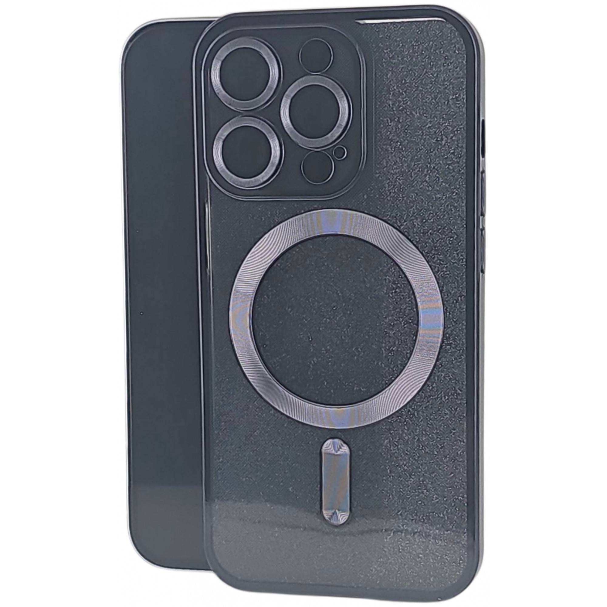 Husa de Protectie 2 in 1, Flippy, pentru Apple iPhone 14 Pro Max, Compatibila MagSafe, Magnetica, cu Protectie Lentila, din TPU, Negru