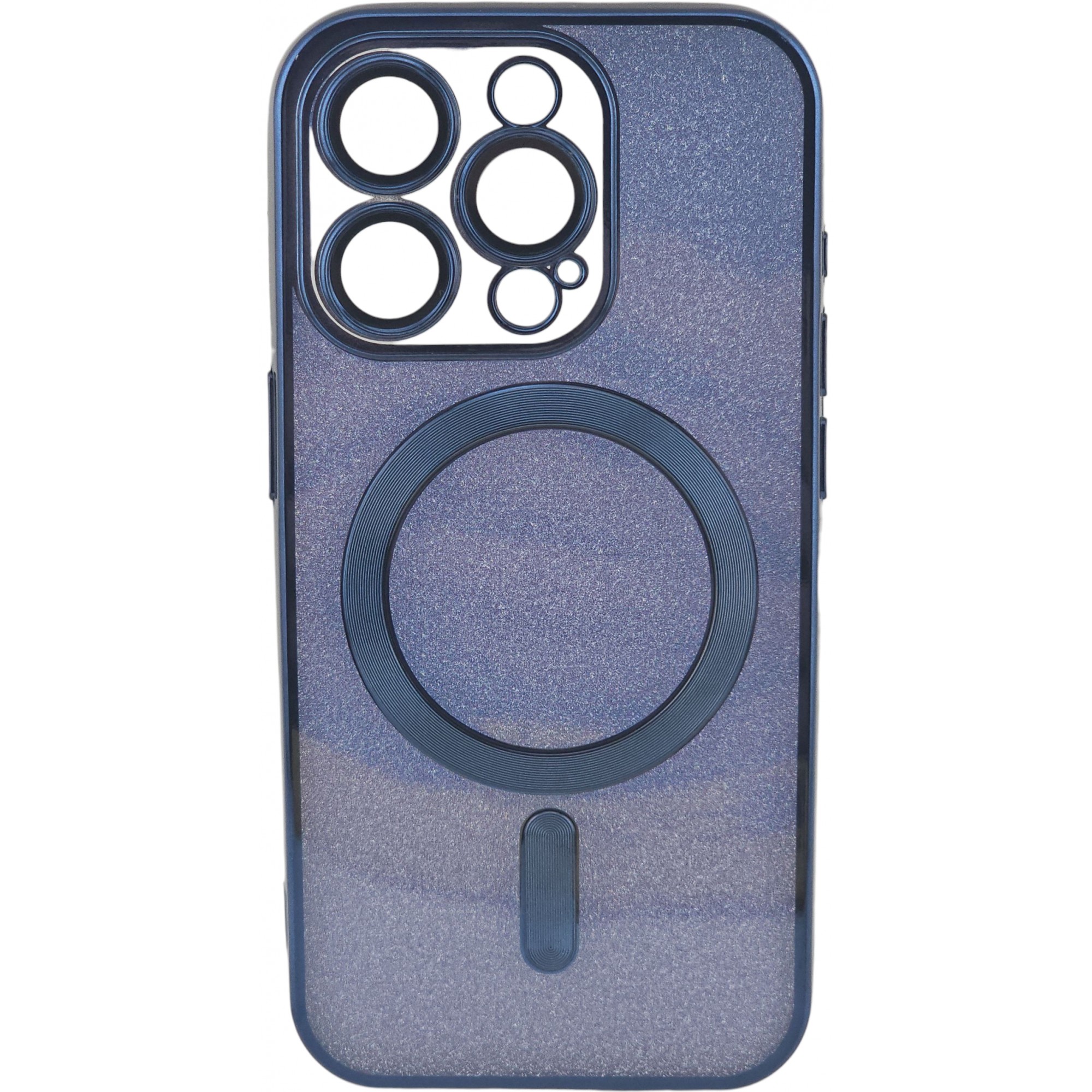 Husa de Protectie 2 in 1, Flippy, pentru Apple iPhone 14 Pro Max, Compatibila MagSafe, Magnetica, cu Protectie Lentila, din TPU, Albastru Marin