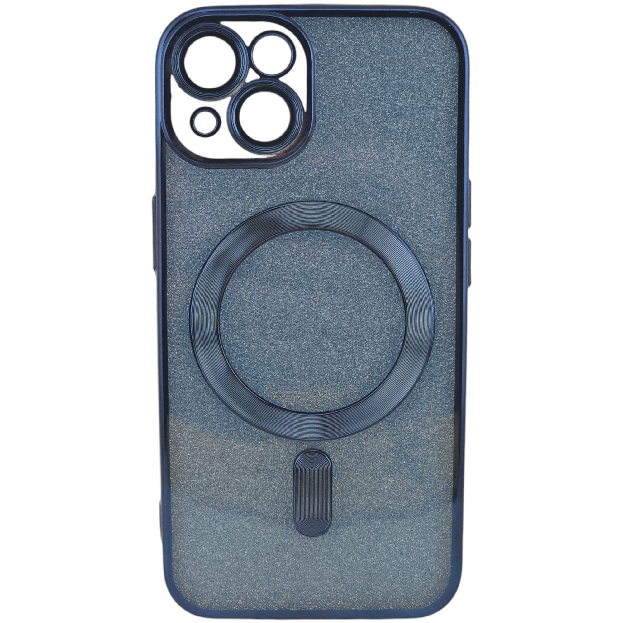 Husa de Protectie 2 in 1, Flippy, pentru Apple iPhone 14 Plus, Compatibila MagSafe, Magnetica, cu Protectie Lentila, din TPU, Albastru Marin