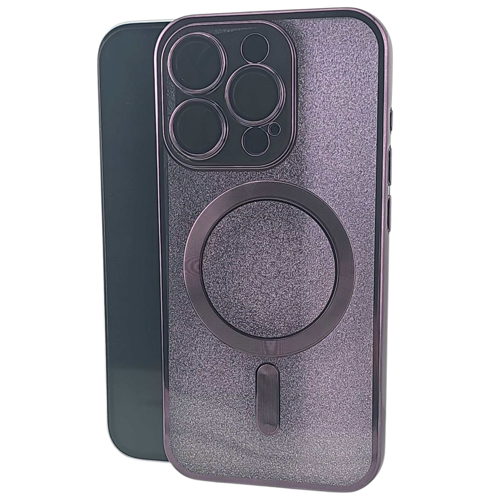 Husa de Protectie 2 in 1, Flippy, pentru Apple iPhone 14 Pro, Compatibila MagSafe, Magnetica, cu Protectie Lentila, din TPU, Mov
