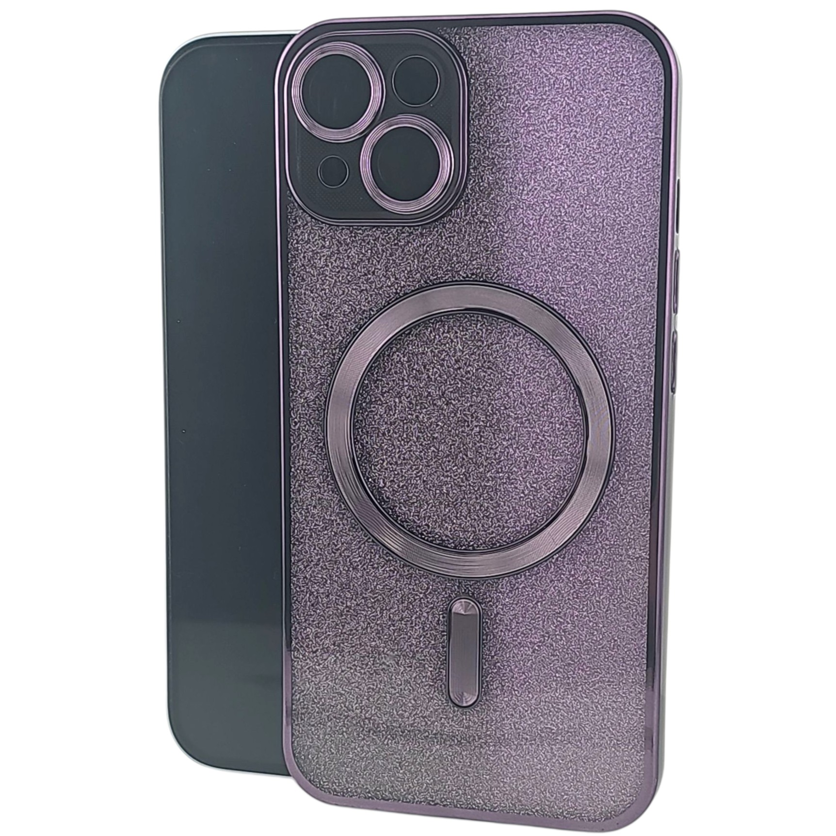 Husa de Protectie 2 in 1, Flippy, pentru Apple iPhone 14 Plus, Compatibila MagSafe, Magnetica, cu Protectie Lentila, din TPU, Mov