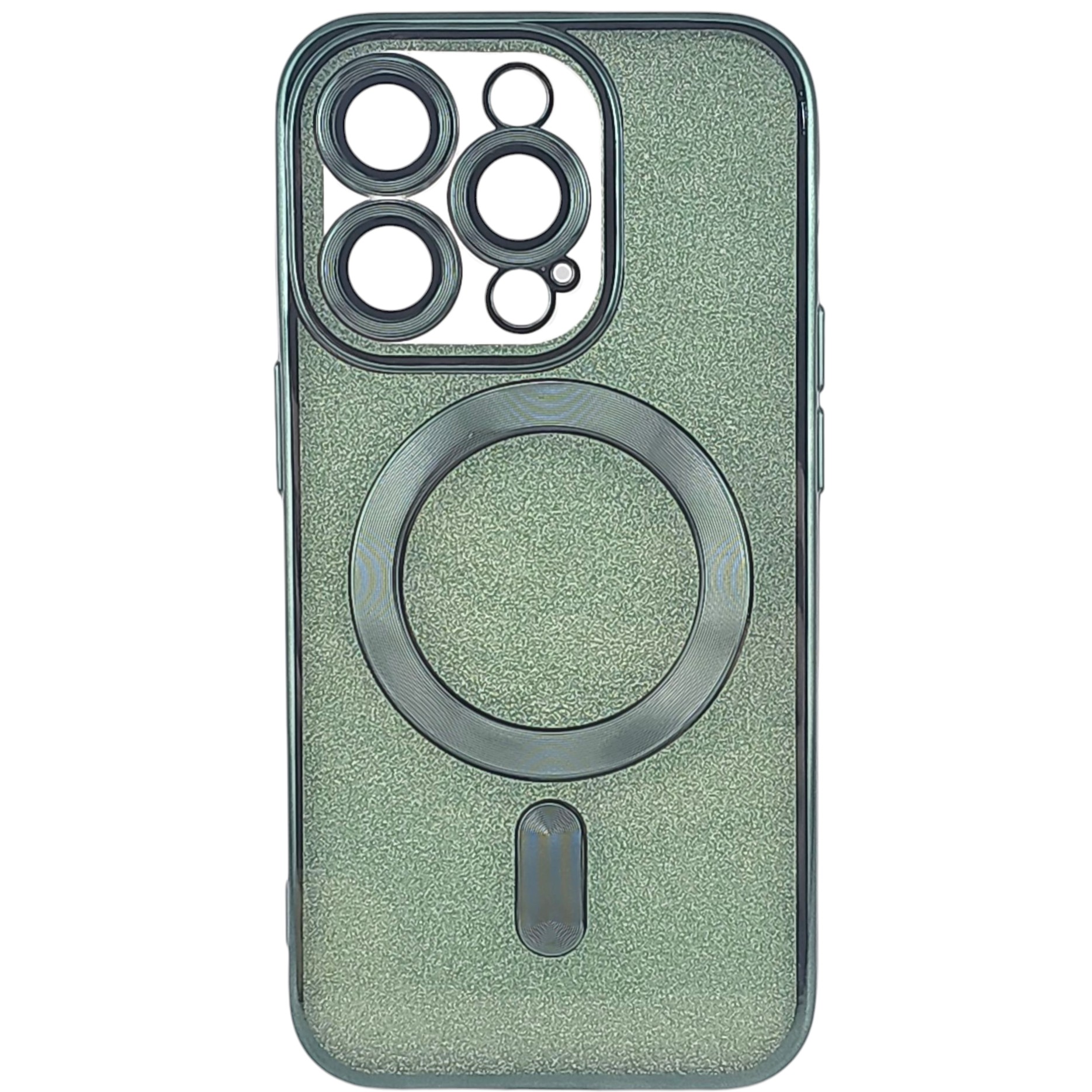 Husa de Protectie 2 in 1, Flippy, pentru Apple iPhone 15 Pro Max, Compatibila MagSafe, Magnetica, cu Protectie Lentila, din TPU, Verde