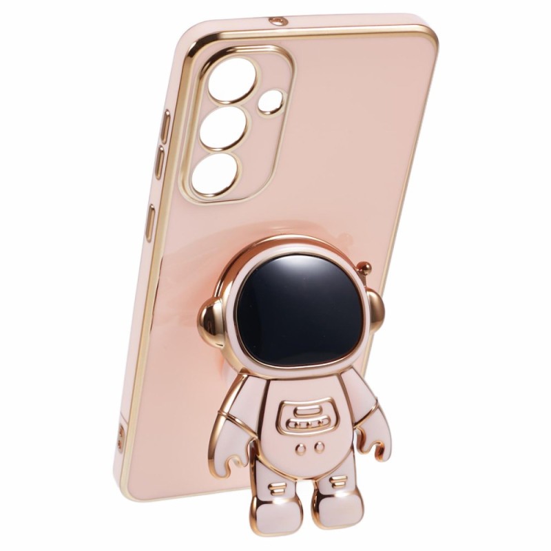Husa Telefon 2in1, Flippy, Compatibila Samsung Galaxy S24 Plus, Carcasa TPU cu Suport Inclus Tip Astronaut, Protectie Camere, Roz