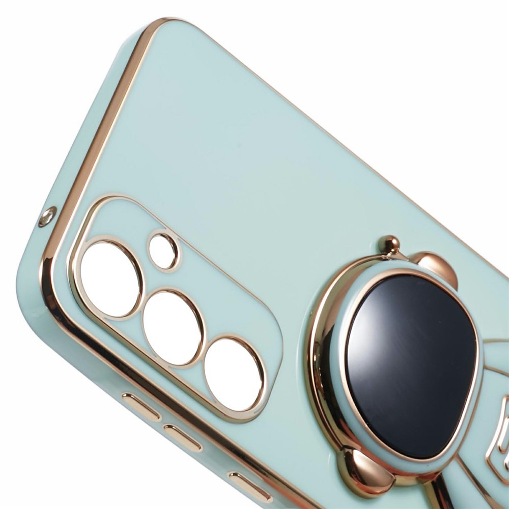 Husa Telefon 2in1, Flippy, Compatibila Samsung Galaxy S24 Ultra, Carcasa TPU cu Suport Inclus Tip Astronaut, Protectie Camere, Verde