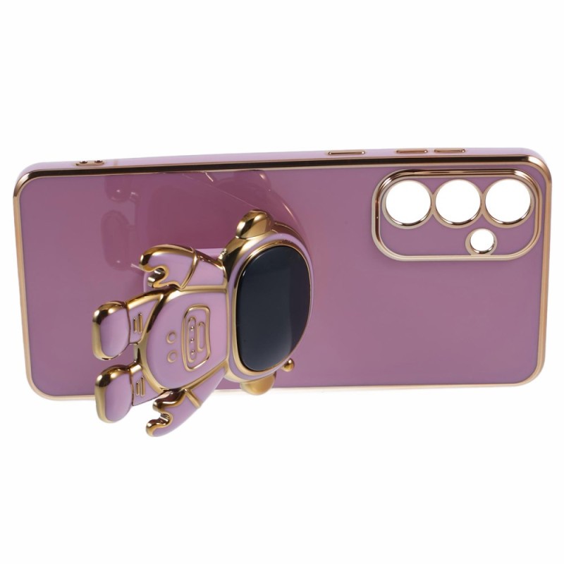 Husa Telefon 2in1, Flippy, Compatibila Samsung Galaxy S24 Ultra, Carcasa TPU cu Suport Inclus Tip Astronaut, Protectie Camere, Mov
