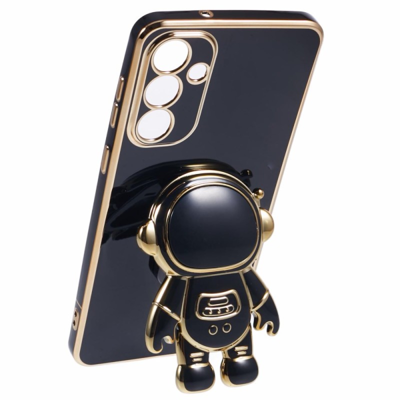 Husa Telefon 2in1, Flippy, Compatibila Samsung Galaxy S23, Carcasa TPU cu Suport Inclus Tip Astronaut, Protectie Camere, Negru