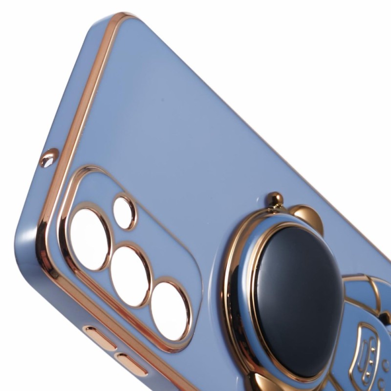 Husa Telefon 2in1, Flippy, Compatibila Samsung Galaxy S23 Plus, Carcasa TPU cu Suport Inclus Tip Astronaut, Protectie Camere, Albastru