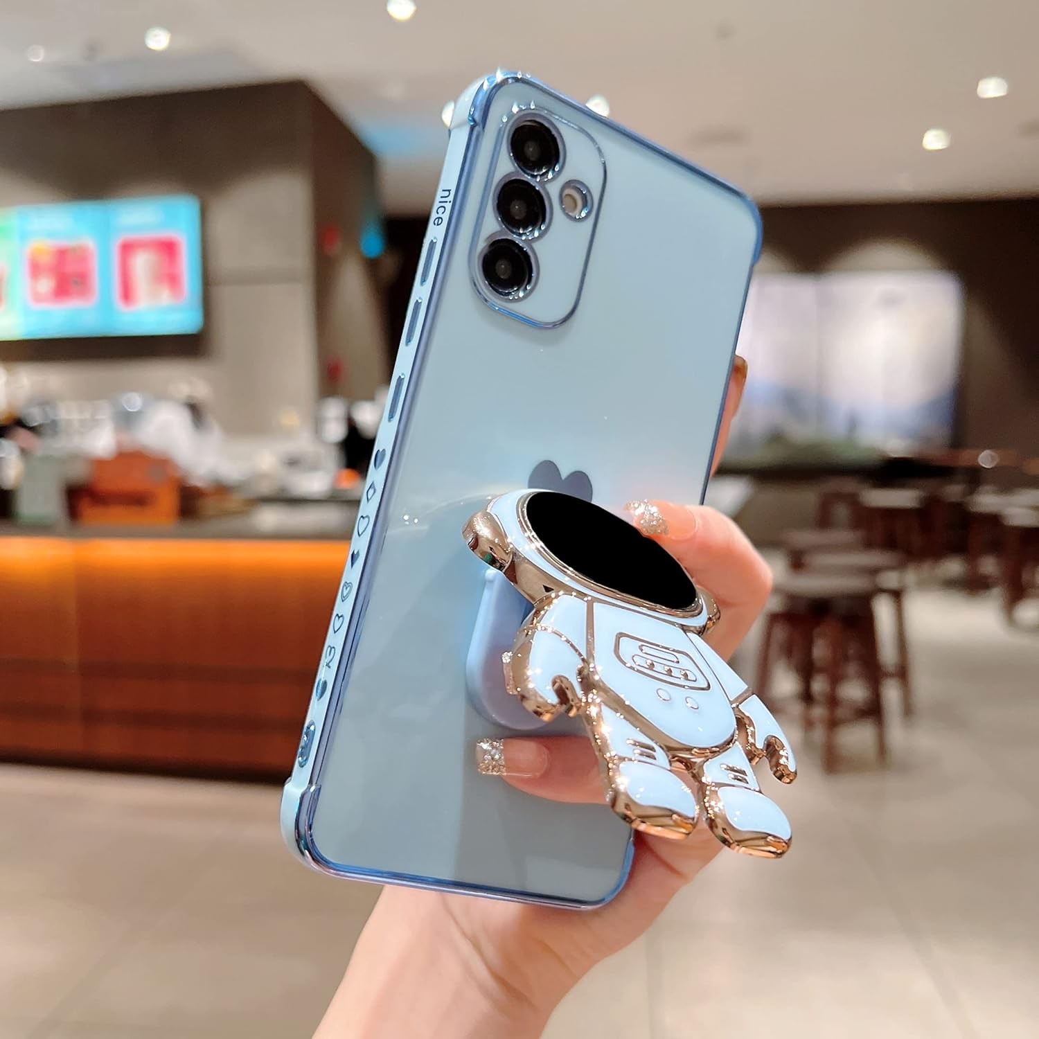Husa Telefon 2in1, Flippy, Compatibila Samsung Galaxy S23 Plus, Carcasa TPU cu Suport Inclus Tip Astronaut, Protectie Camere, Verde