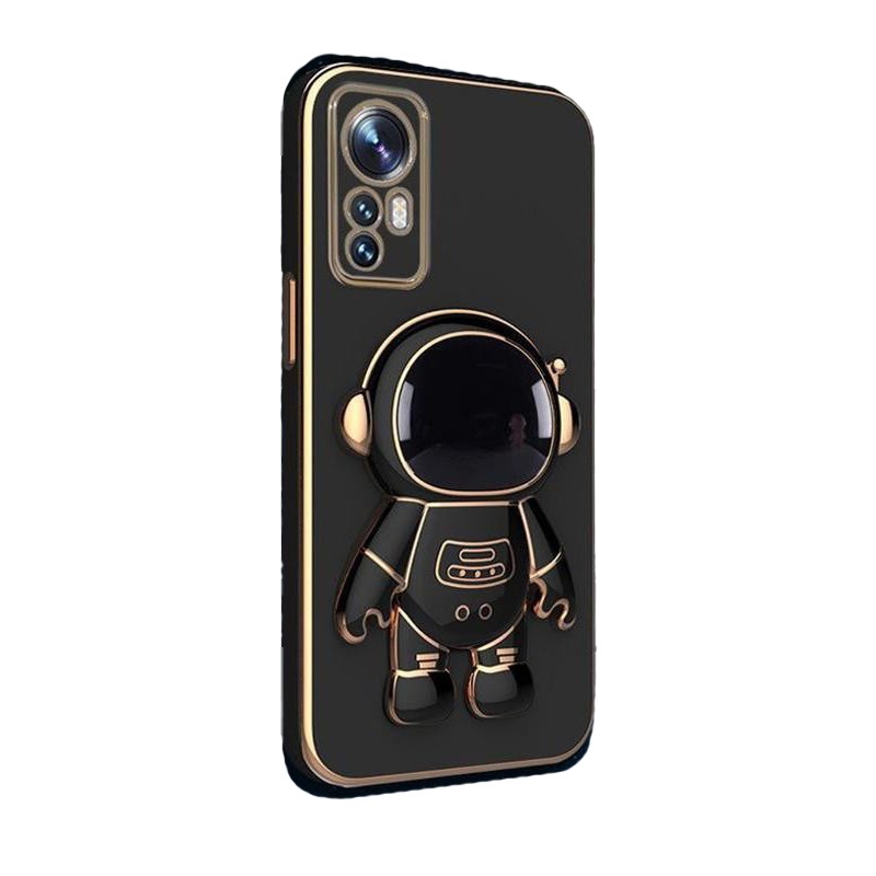 Husa de Protectie 2 in 1, Flippy, Husa de Protectie pentru Samsung Galaxy A15/A15 5G, Model Astronaut cu Suport, din TPU, Negru