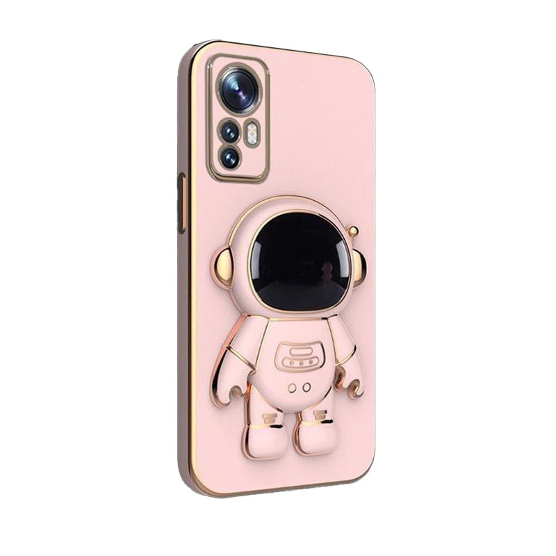 Husa de Protectie 2 in 1, Flippy, Husa de Protectie pentru Samsung Galaxy A15/A15 5G, Model Astronaut cu Suport, din TPU, Roz